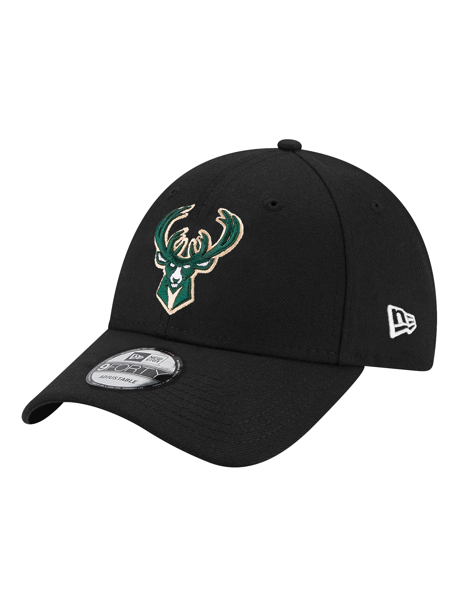 Youths Milwaukee Bucks New Era NBA Team 9FORTY Hat - Black