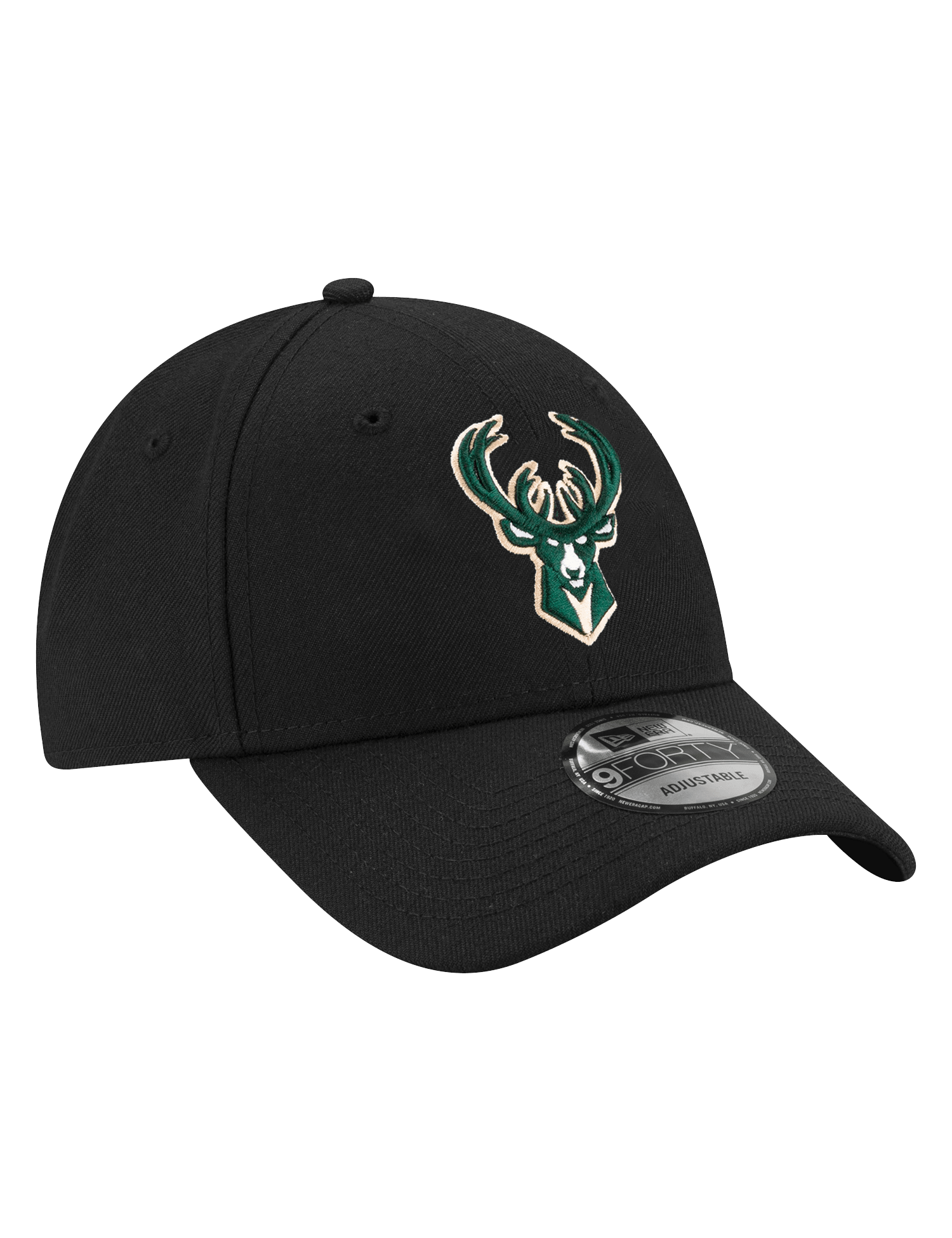 Youths Milwaukee Bucks New Era NBA Team 9FORTY Hat - Black