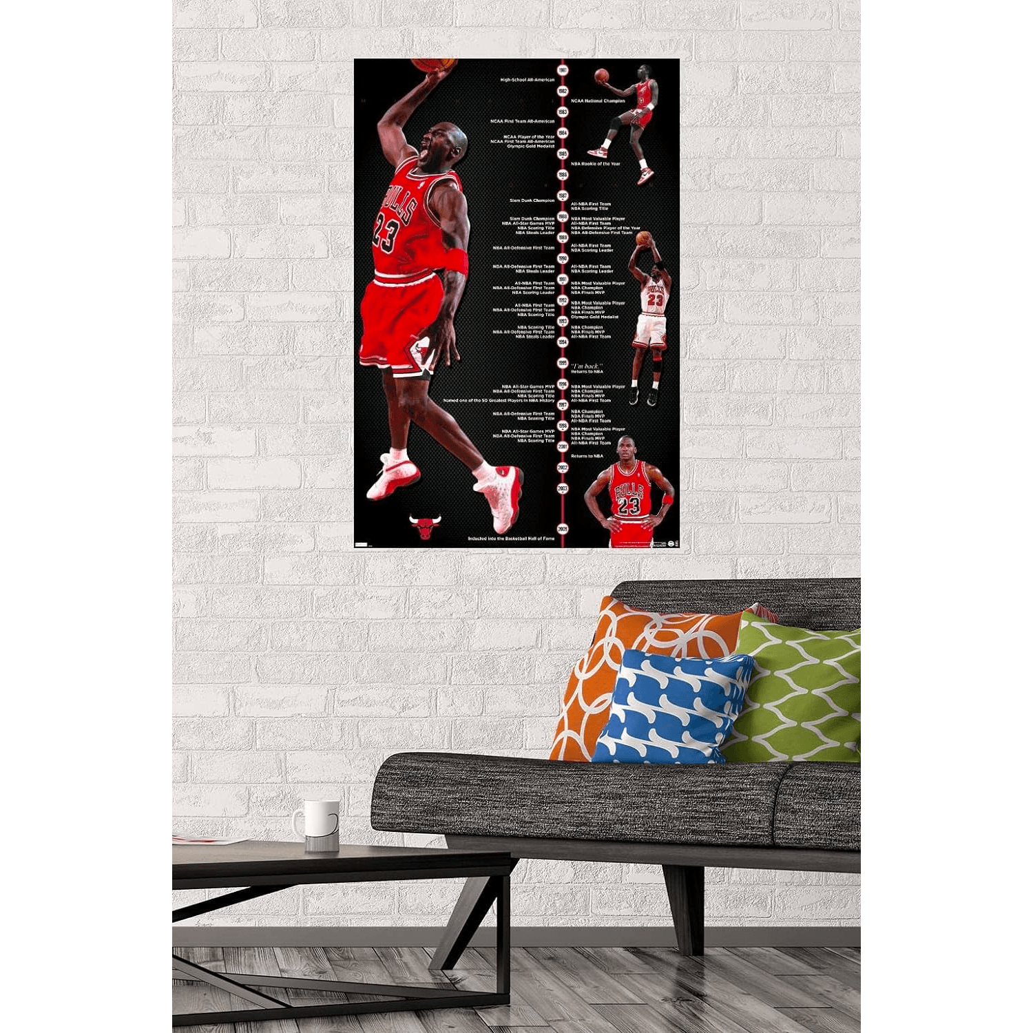 Michael Jordan Chicago Bulls Trends NBA 61 x 91.5cm Timeline Poster