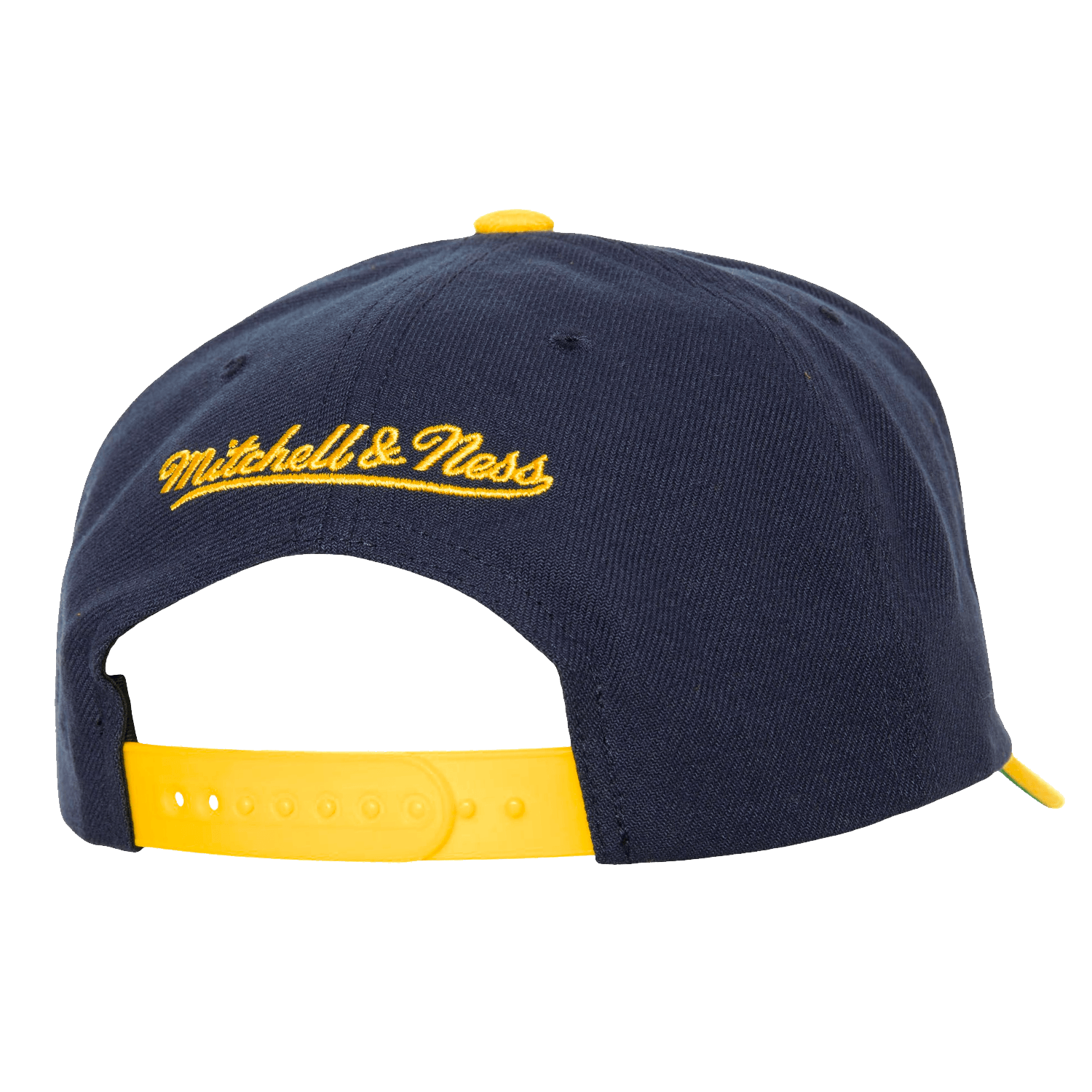 Michigan Wolverines Mitchell & Ness NCAA Boom Text Snapback Hat - Navy