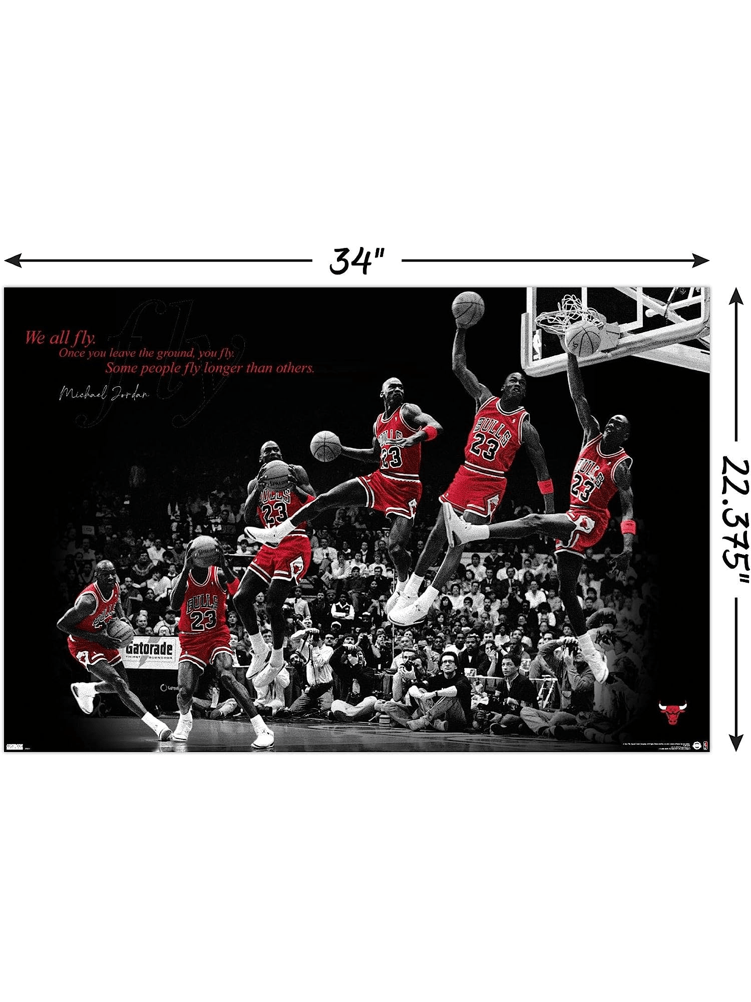 Michael Jordan Chicago Bulls Trends NBA 61 x 91.5cm Fly Poster