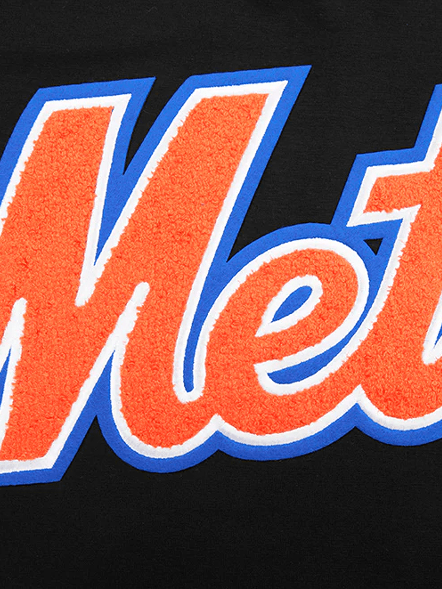 New York Mets Pro Standard MLB Classic Chenille T-Shirt - Black