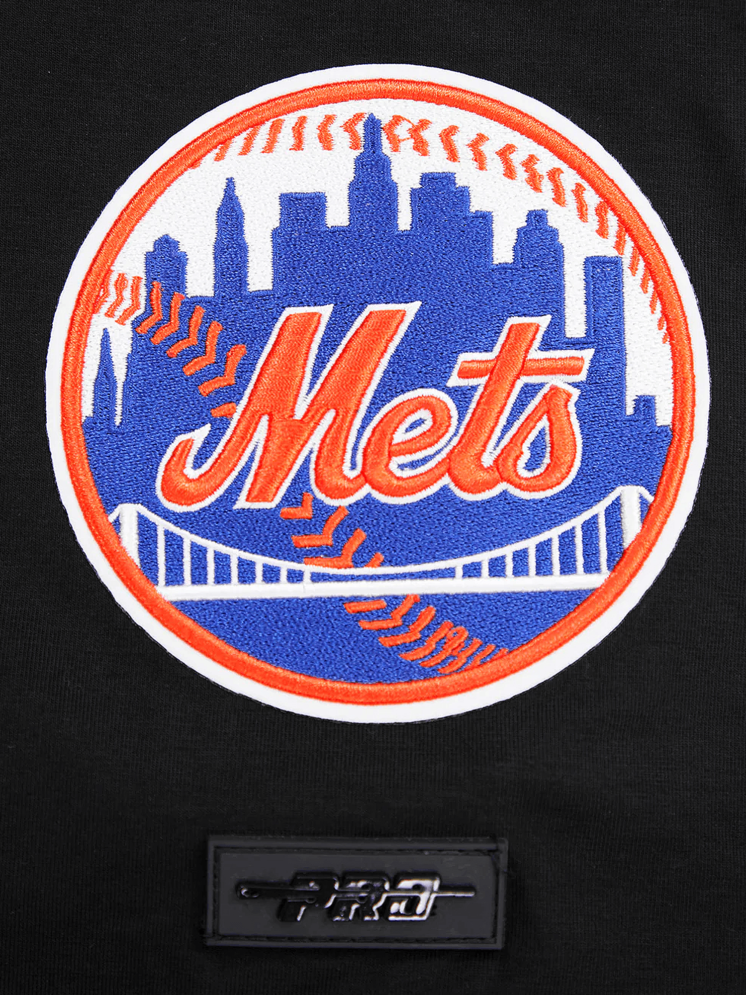 New York Mets Pro Standard MLB Classic Chenille T-Shirt - Black