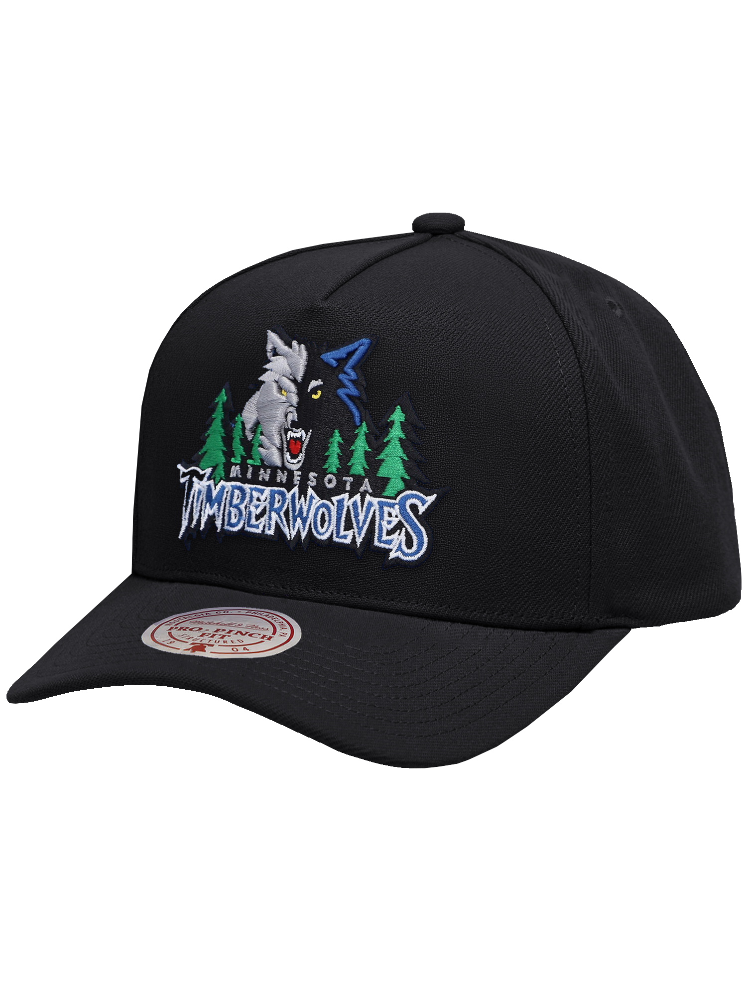 Minnesota Timberwolves Mitchell & Ness NBA HWC Pro Pinch Snapback Hat - Black