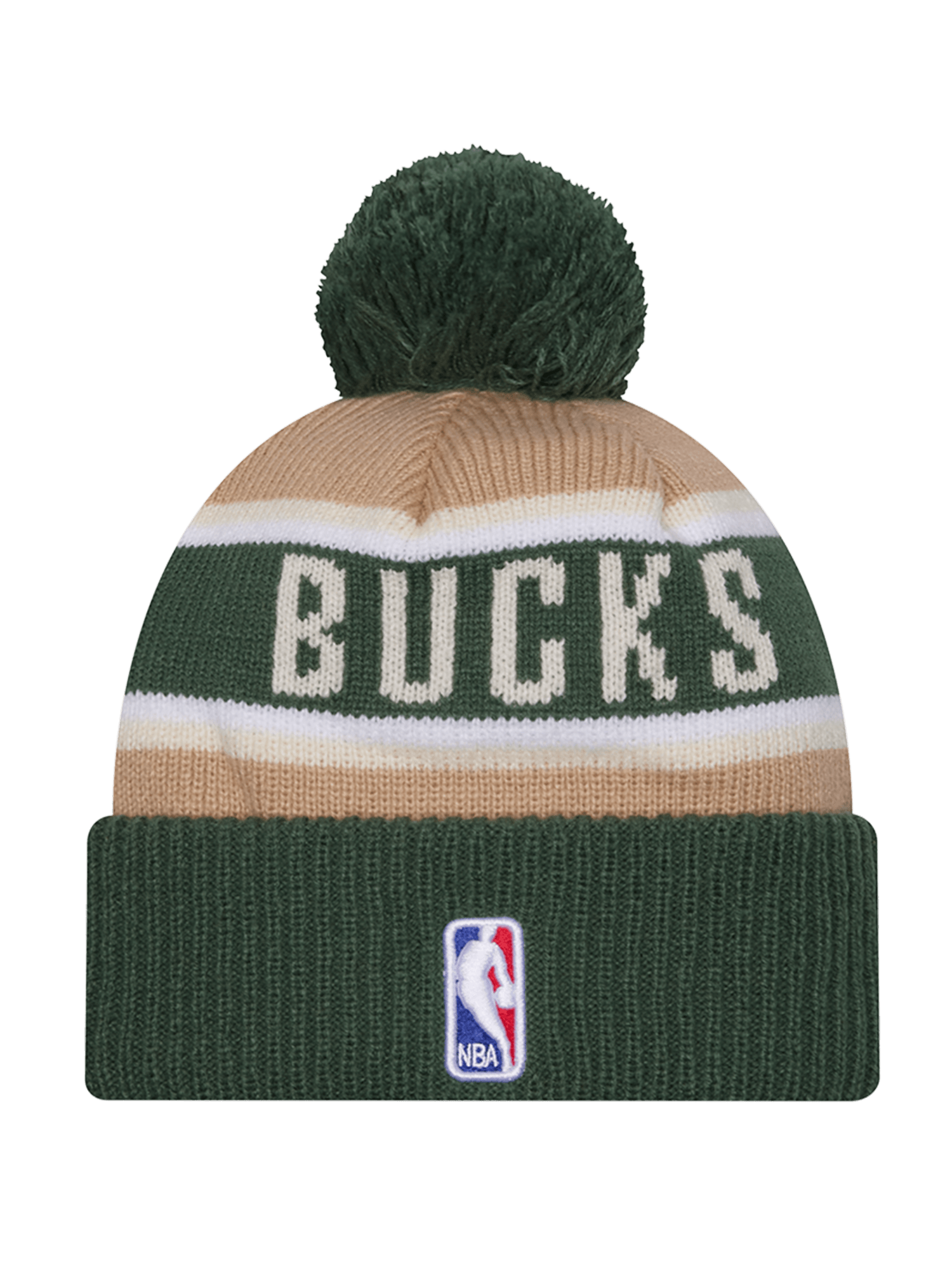 Milwaukee Bucks New Era NBA 24 Draft Knit Beanie - Tan