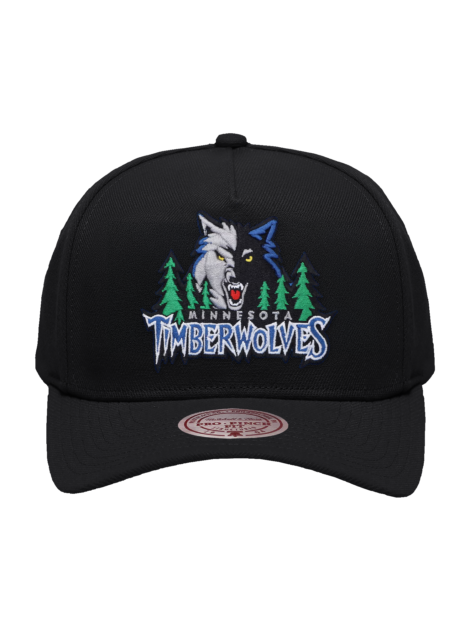 Minnesota Timberwolves Mitchell & Ness NBA HWC Pro Pinch Snapback Hat - Black