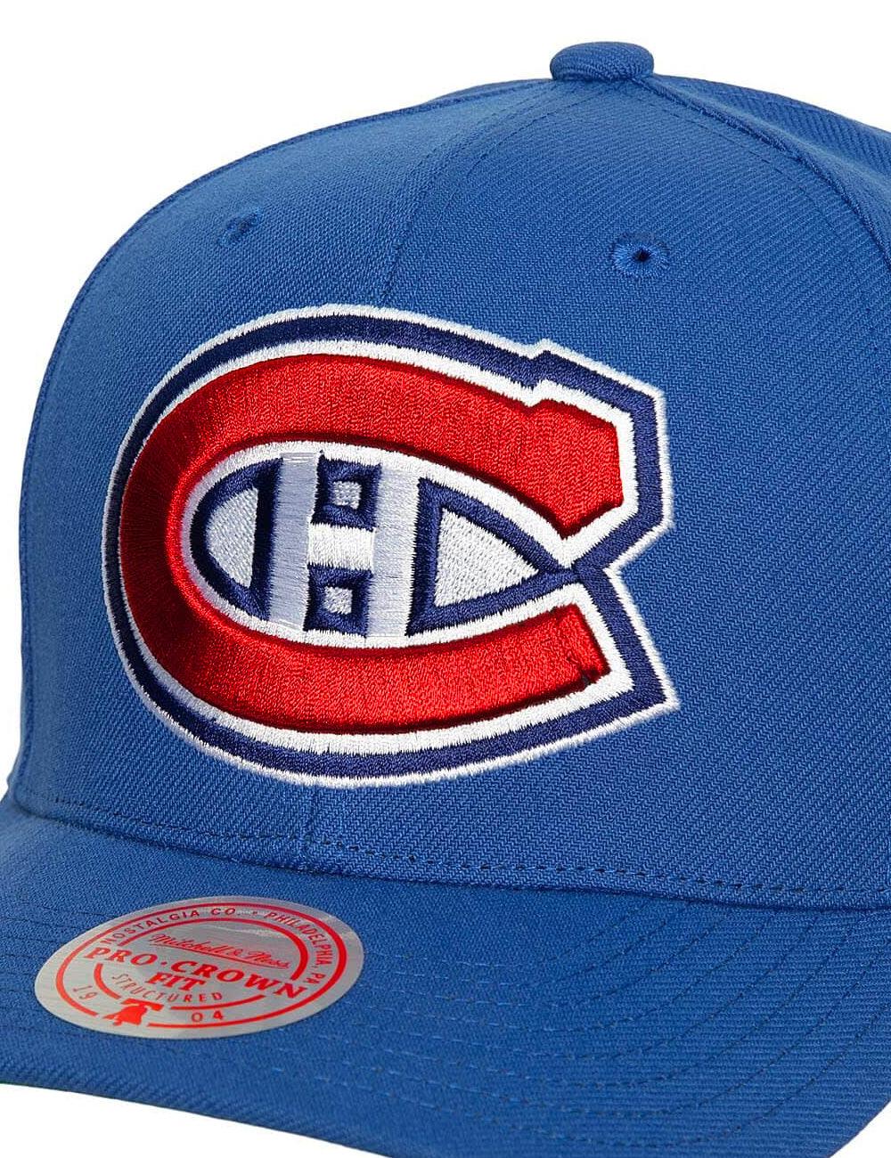 Montreal Canadiens Mitchell & Ness NHL Team 2.0 Pro Crown Snapback Hat - Blue