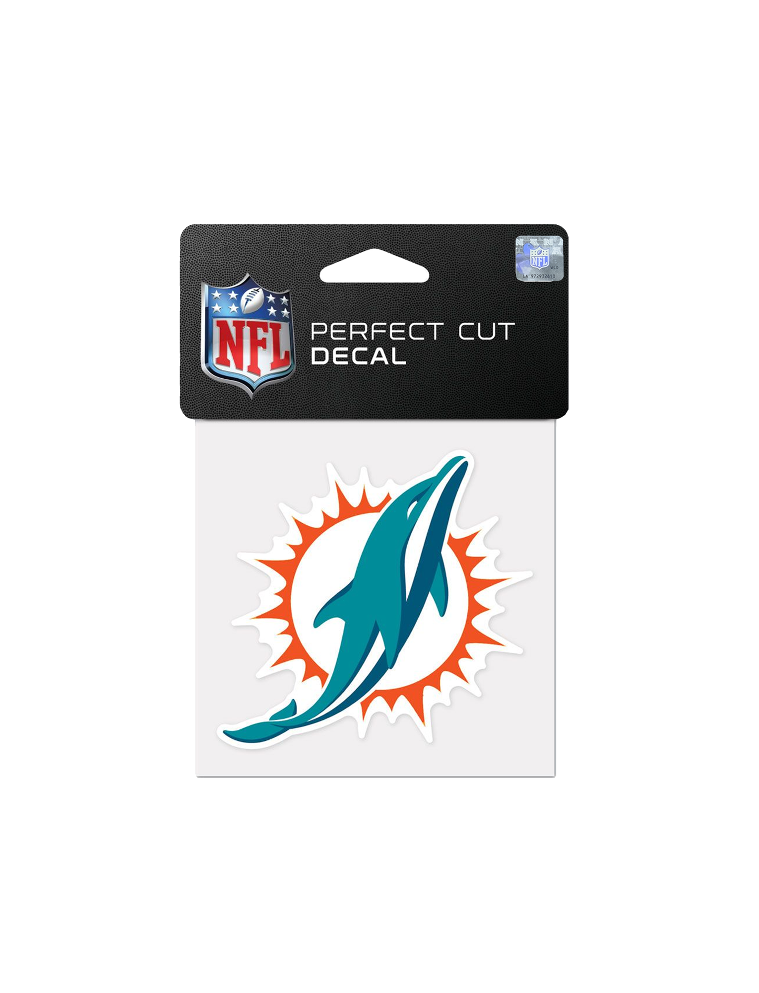 Miami Dolphins Wincraft NFL 4" x 4" Perfect Cut Decal