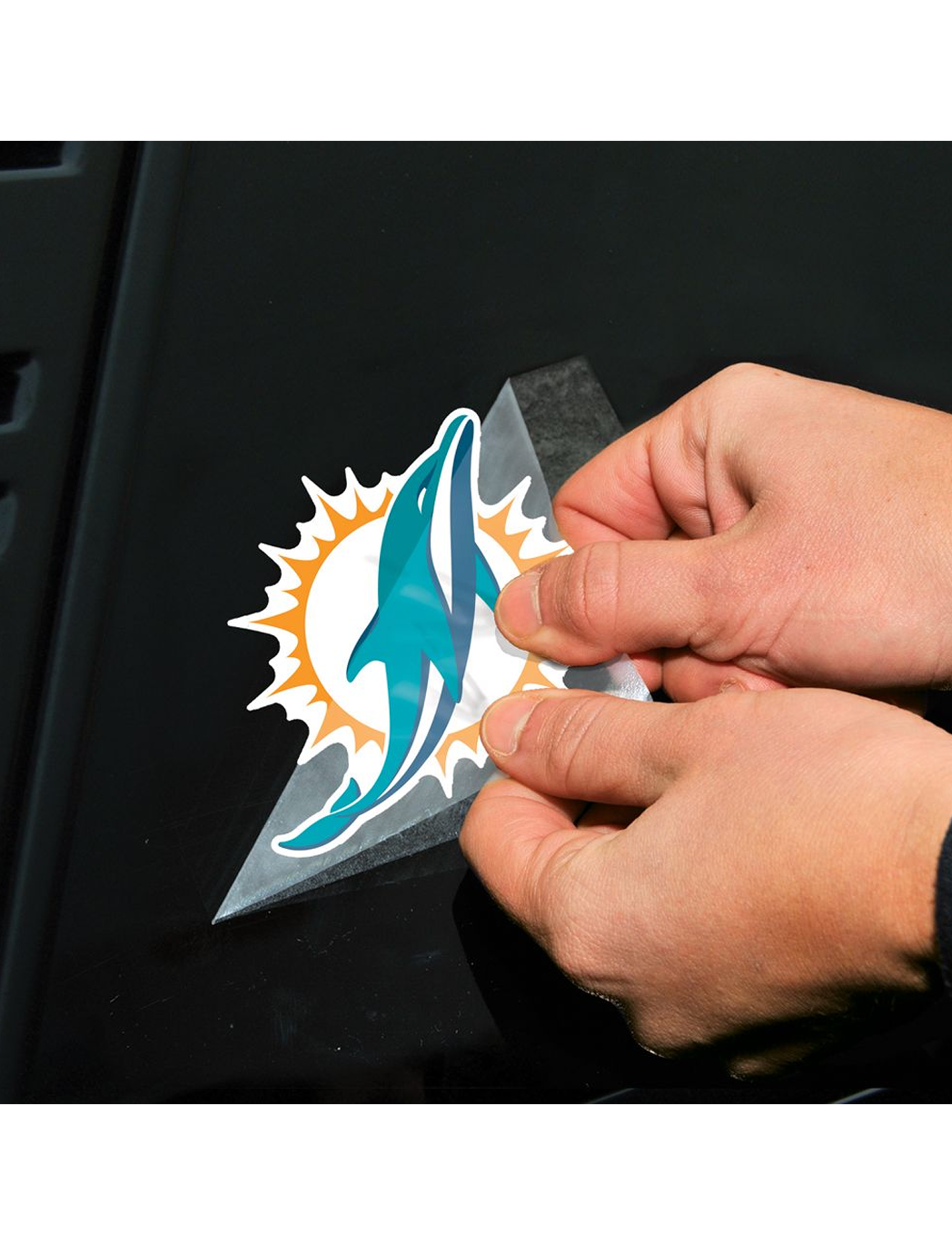 Miami Dolphins Wincraft NFL 4" x 4" Perfect Cut Decal