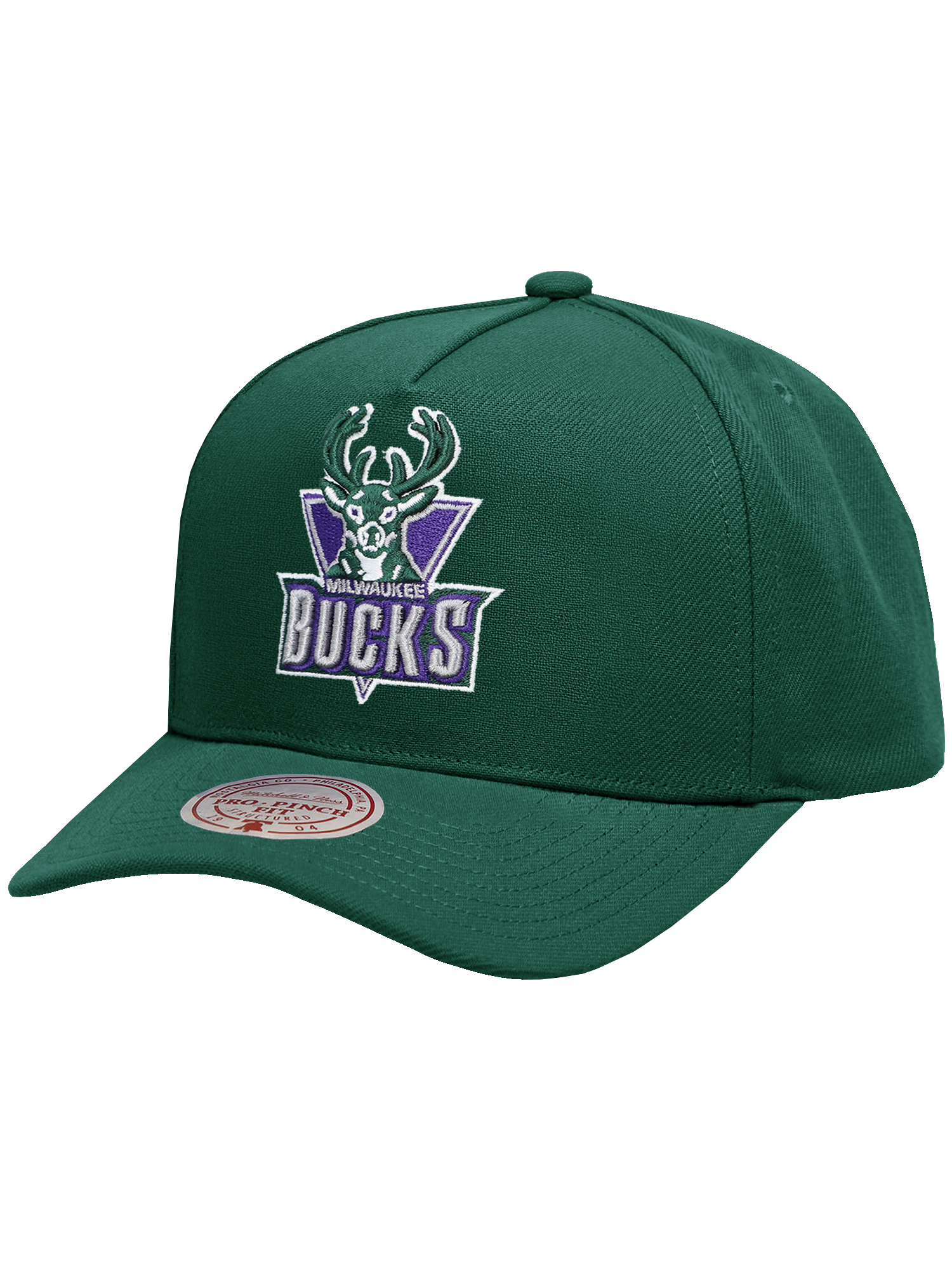 Milwaukee Bucks Mitchell & Ness NBA HWC Pro Pinch Snapback Hat - Green