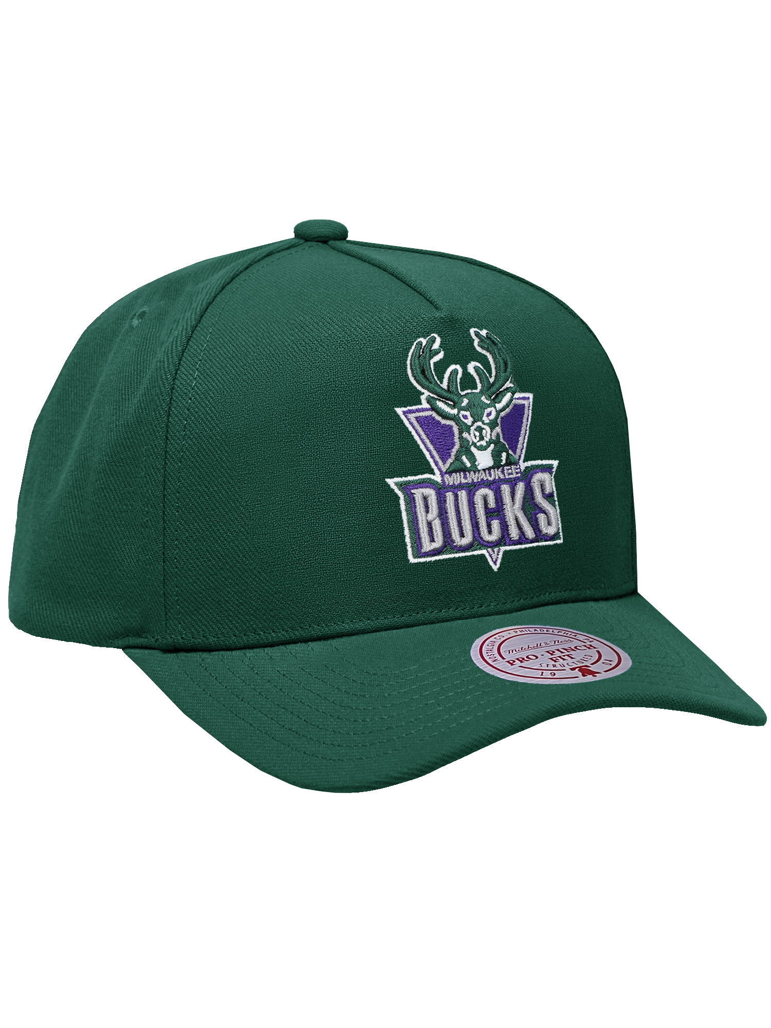 Milwaukee Bucks Mitchell & Ness NBA HWC Pro Pinch Snapback Hat - Green