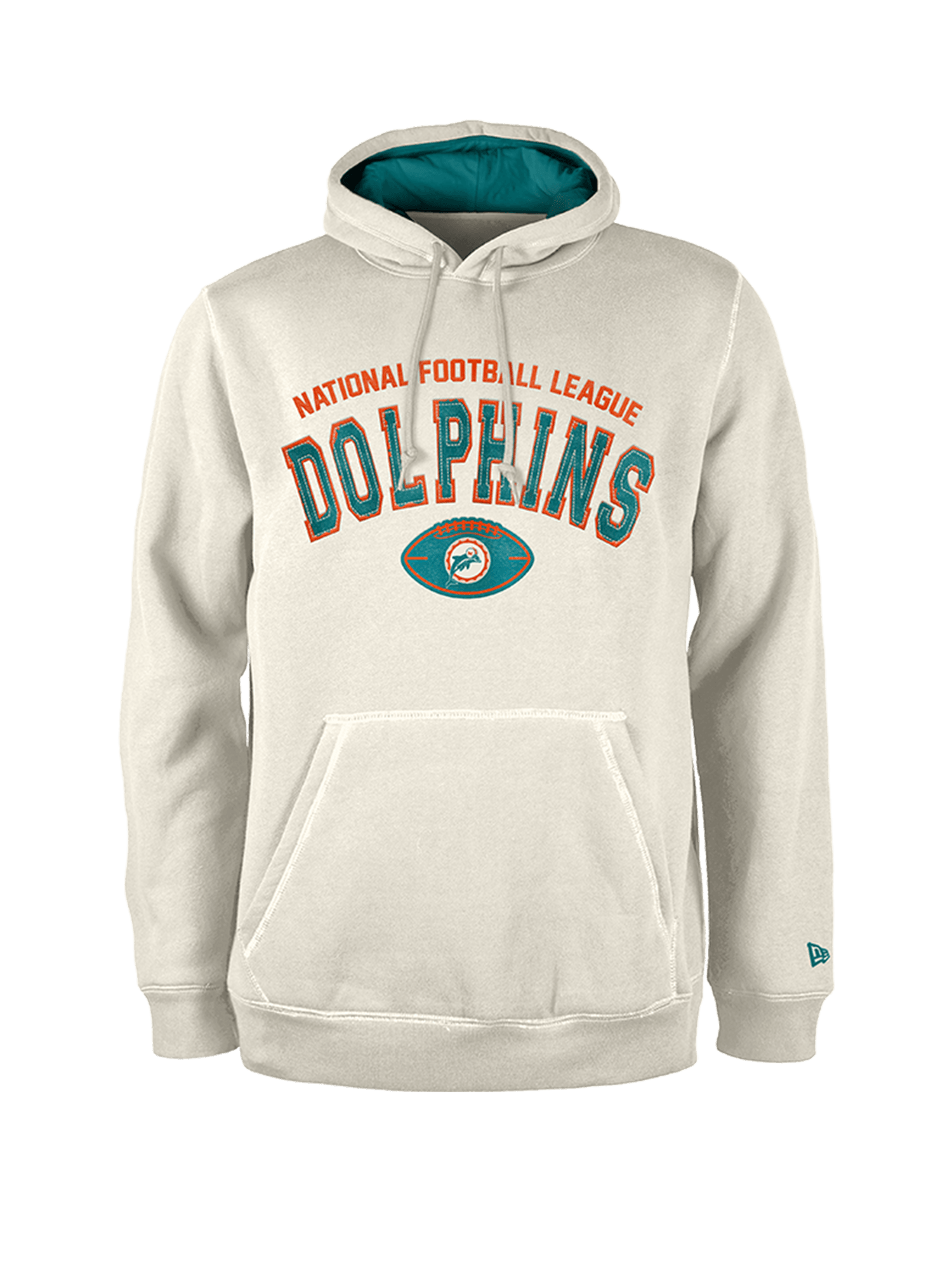 Miami Dolphins New Era NFL 24 Sideline Historic Hoodie Jumper - Stone