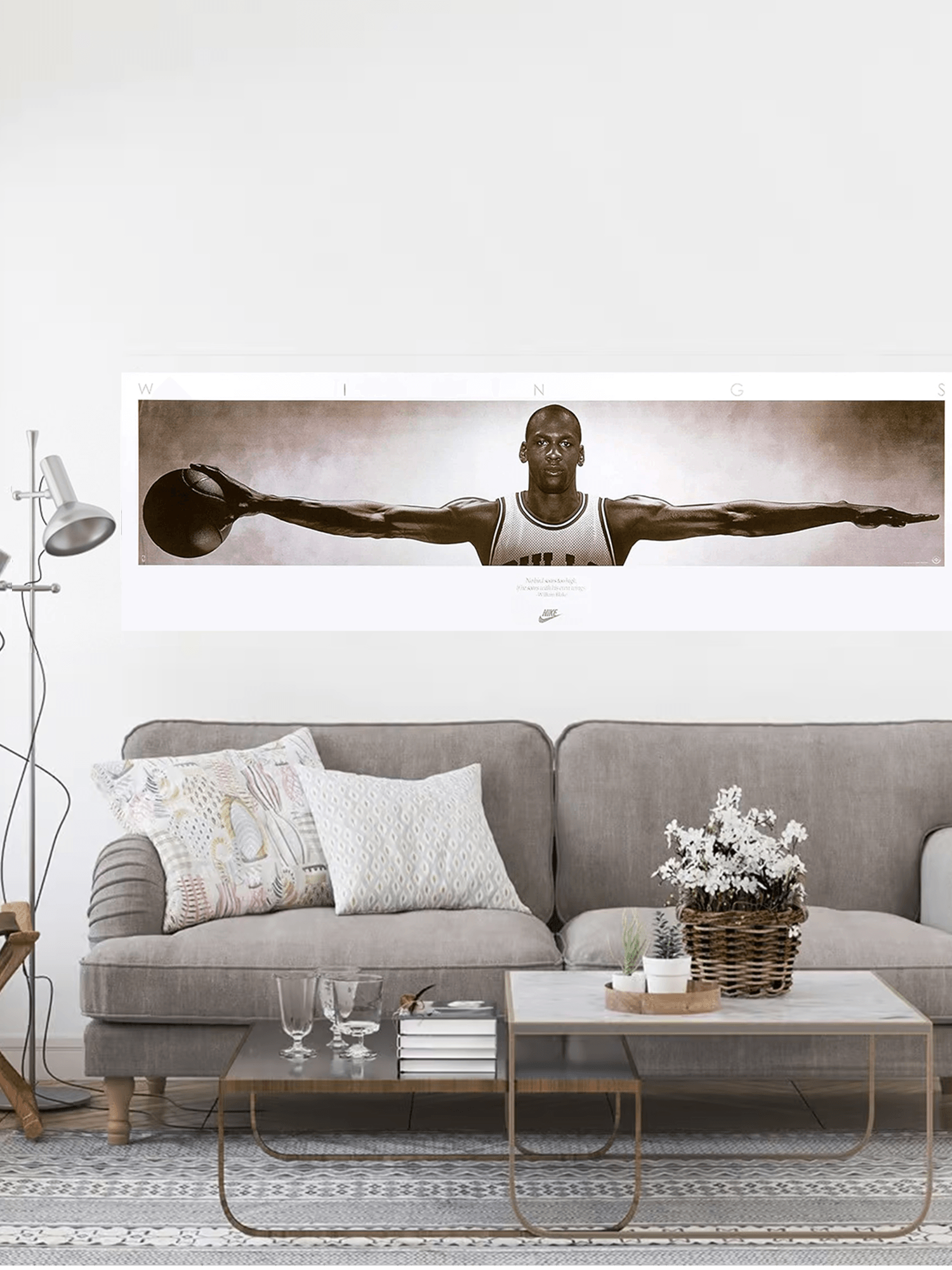 Michael Jordan Chicago Bulls NBA Wings 160 x 55cm Poster