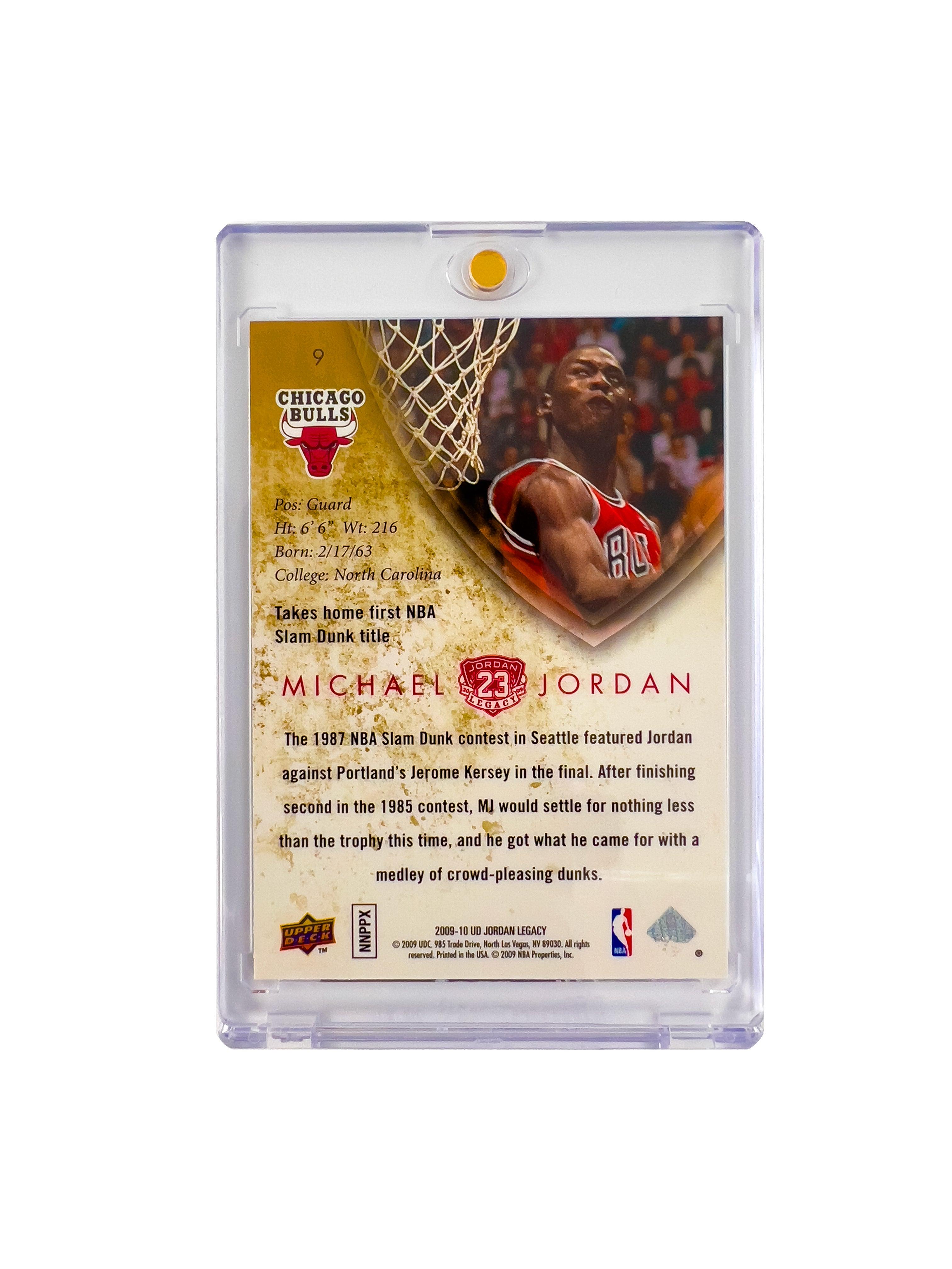 Michael Jordan Chicago Bulls Upper Deck NBA 09-10 Legacy Dunk Champ Card