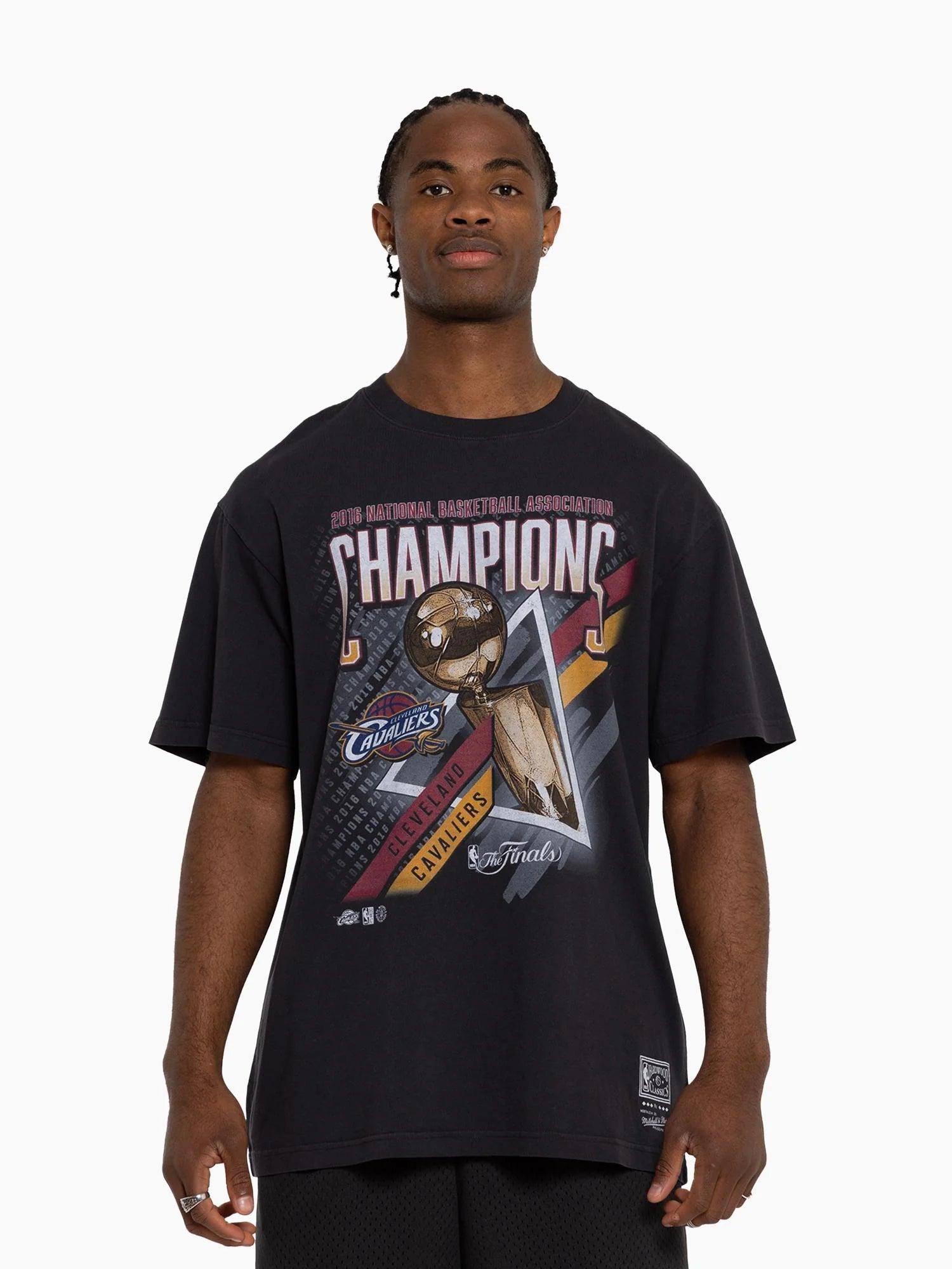 Cleveland Cavaliers Mitchell & Ness NBA Finals Road Vintage T-Shirt - Faded Black