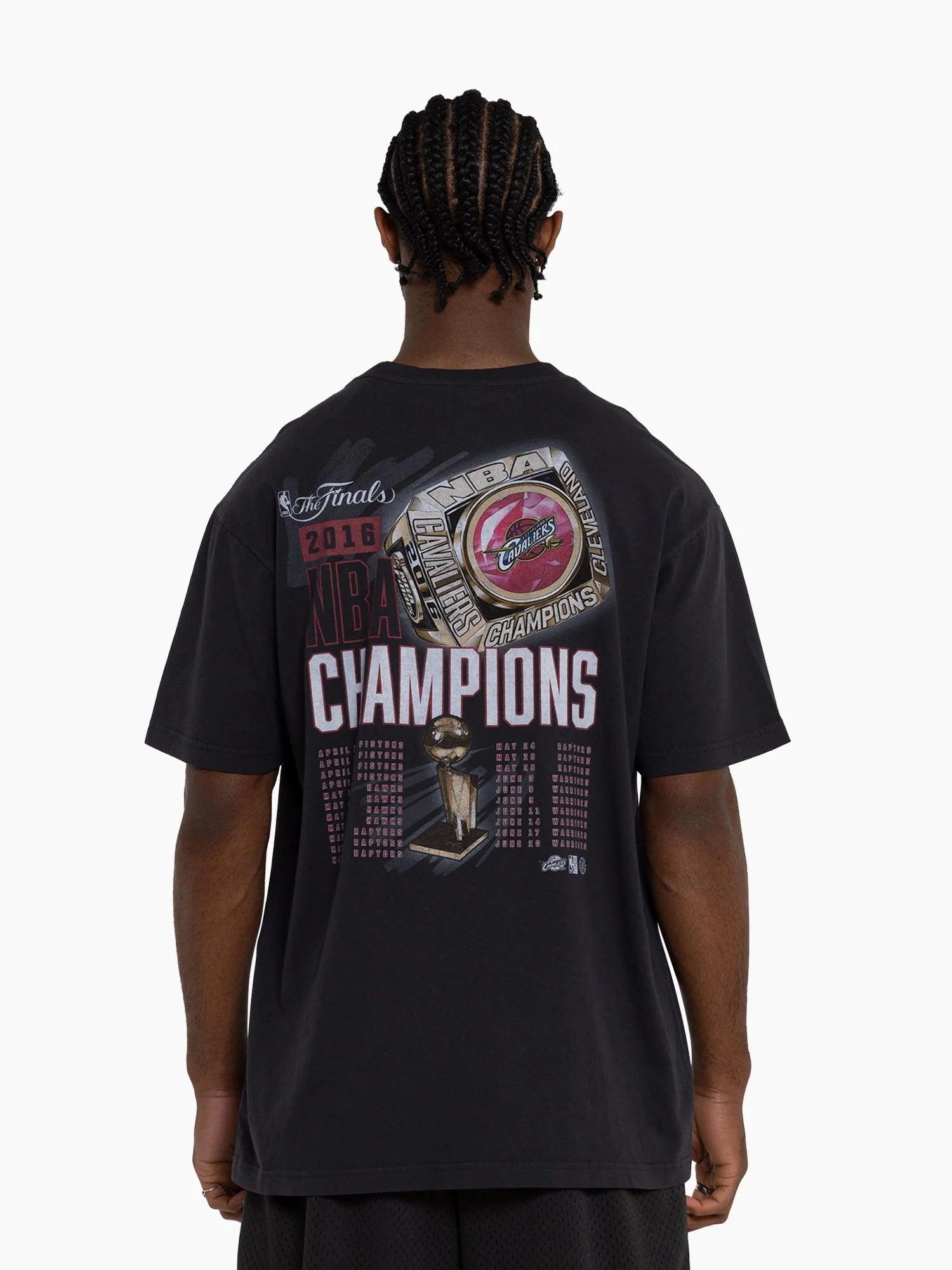 Cleveland Cavaliers Mitchell & Ness NBA Finals Road Vintage T-Shirt - Faded Black