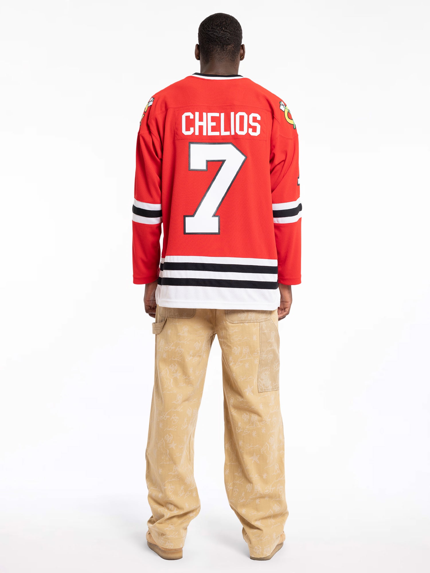 Chris Chelios Chicago Blackhawks Mitchell & Ness NHL 91 Blue Line Jersey