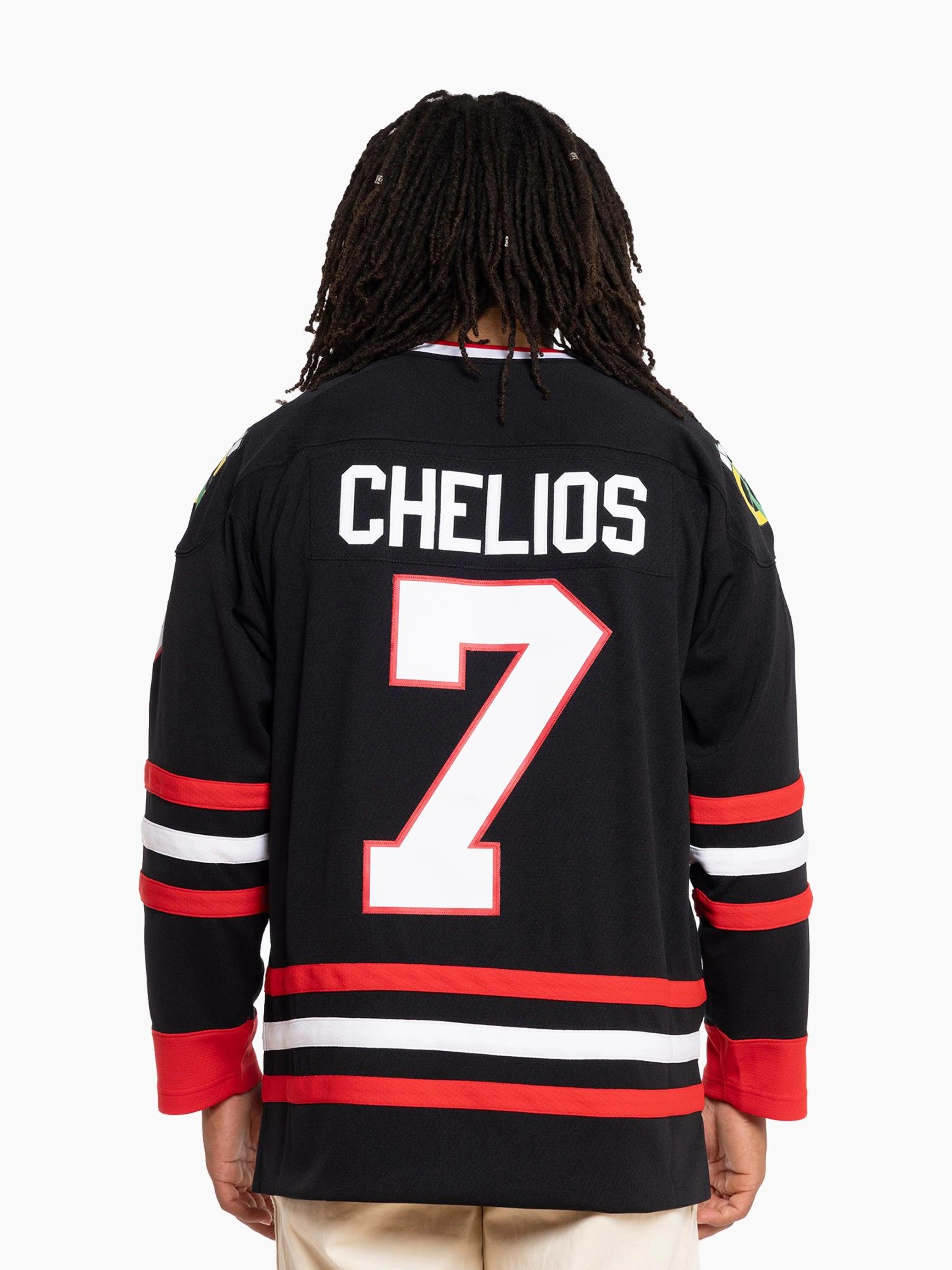 Chris Chelios Chicago Blackhawks Mitchell & Ness NHL 97/98 Blue Line Jersey - Black