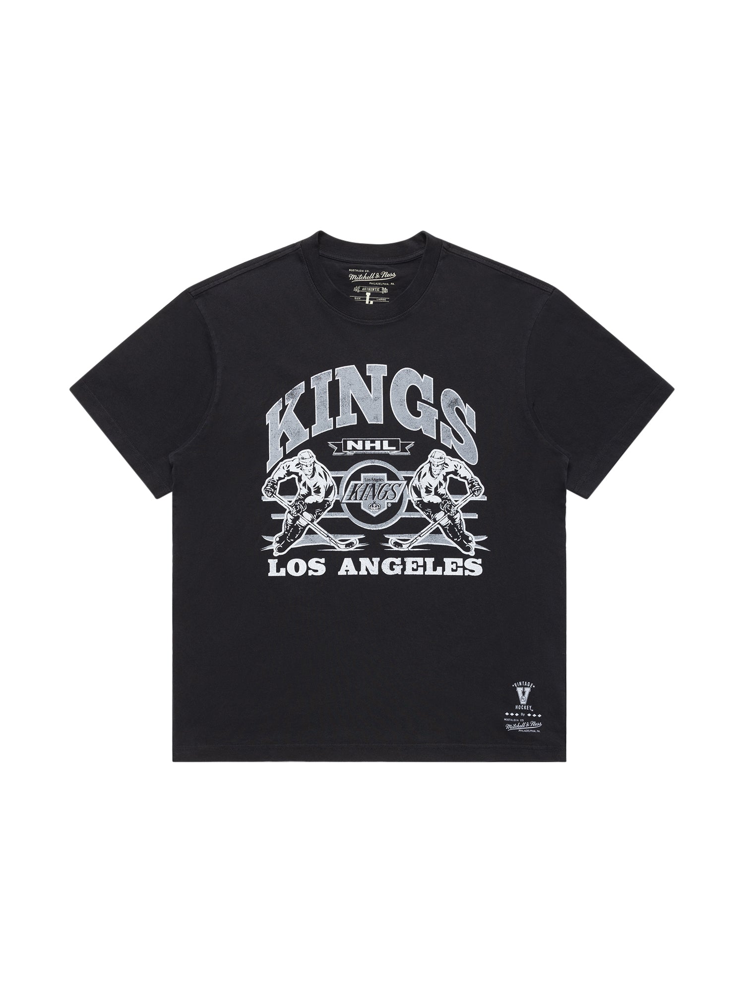 Los Angeles Kings Mitchell & Ness NHL Blast Vintage T-Shirt - Faded Black