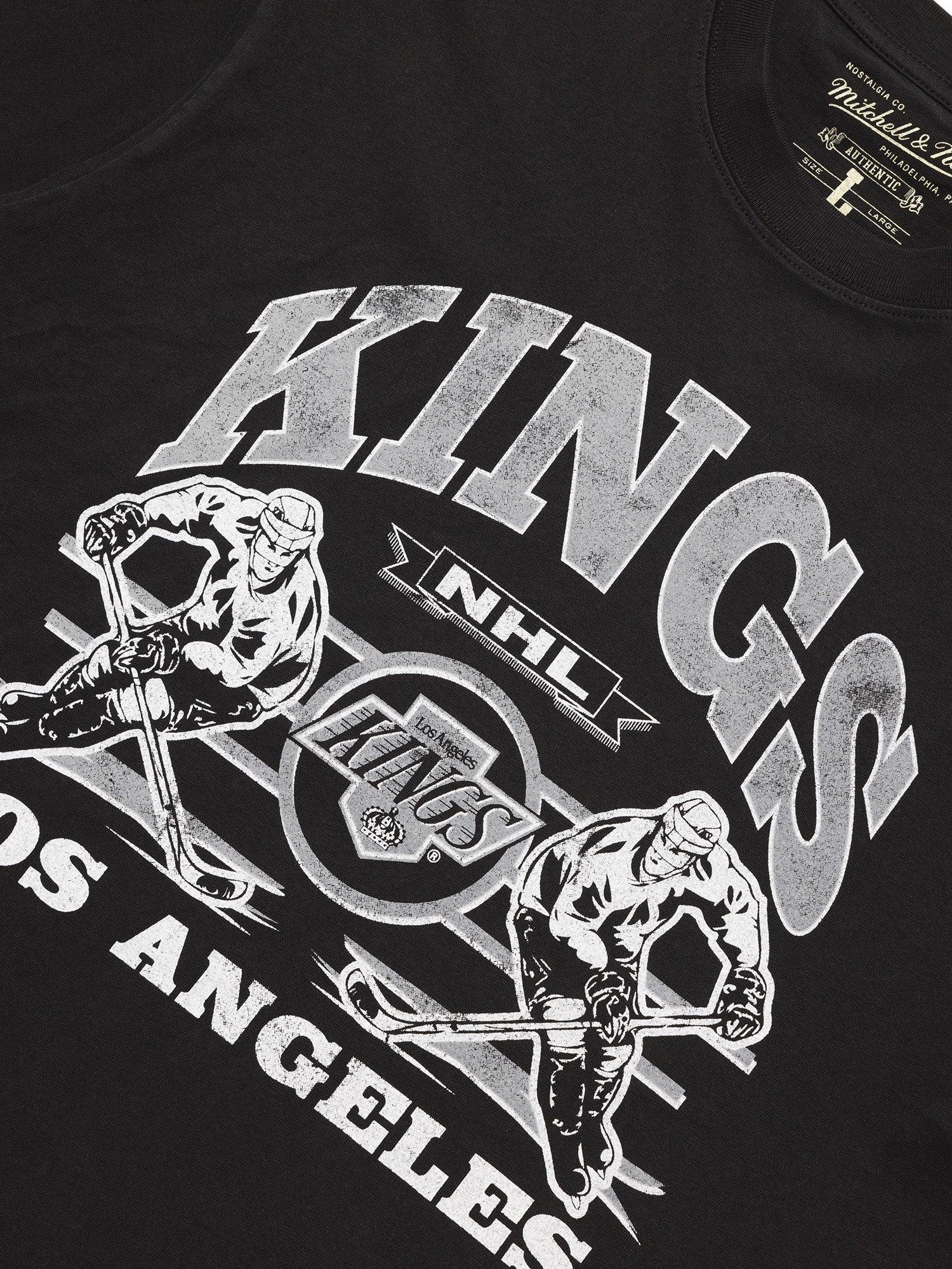 Los Angeles Kings Mitchell & Ness NHL Blast Vintage T-Shirt - Faded Black