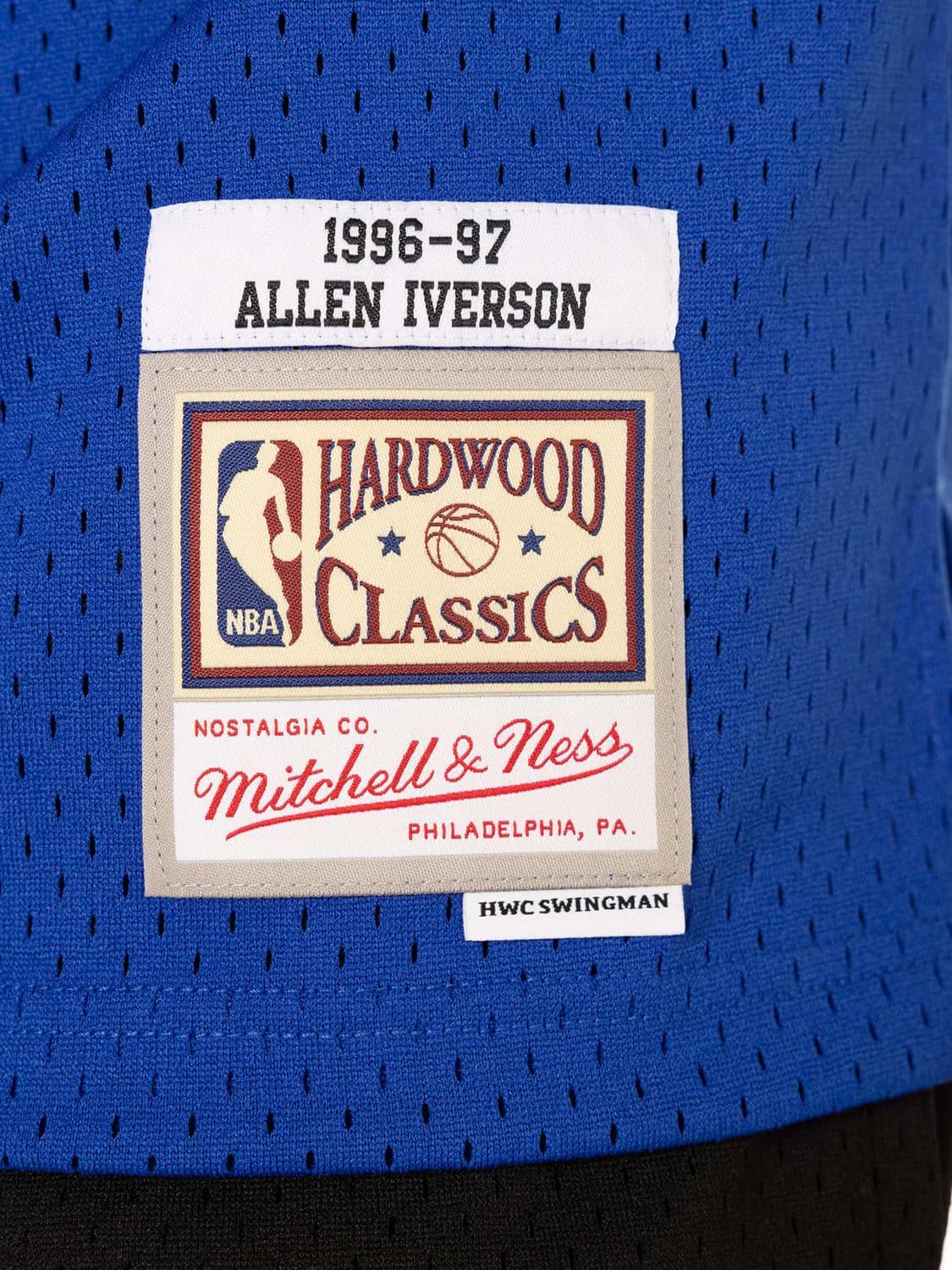 Allen Iverson Philadelphia 76ers Mitchell & Ness NBA 96-97 Swingman Jersey - Blue