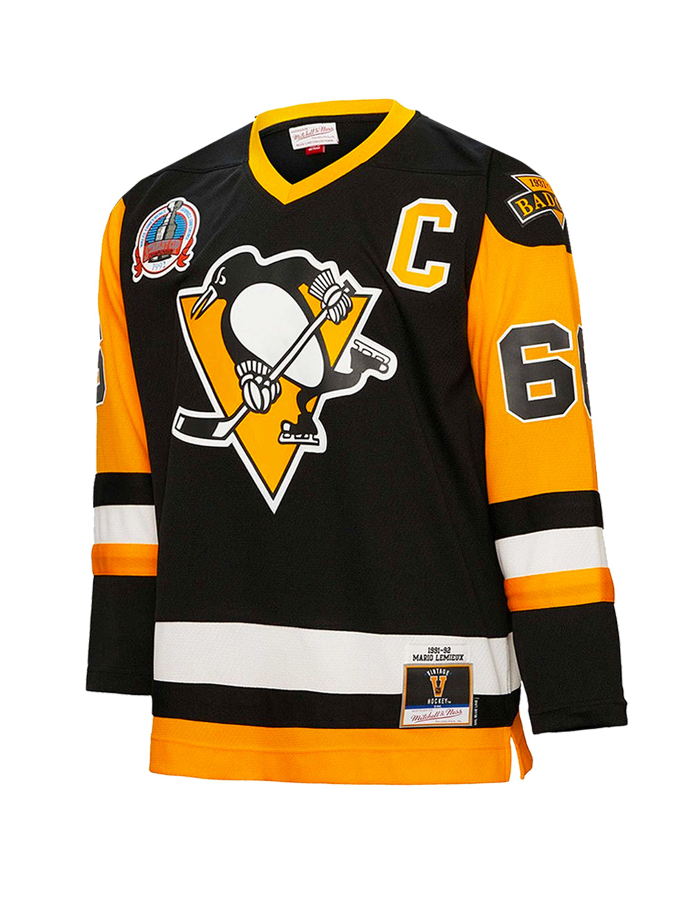 Mario Lemieux Pittsburgh Penguins Mitchell & Ness NHL 91-92 Blue Line Jersey