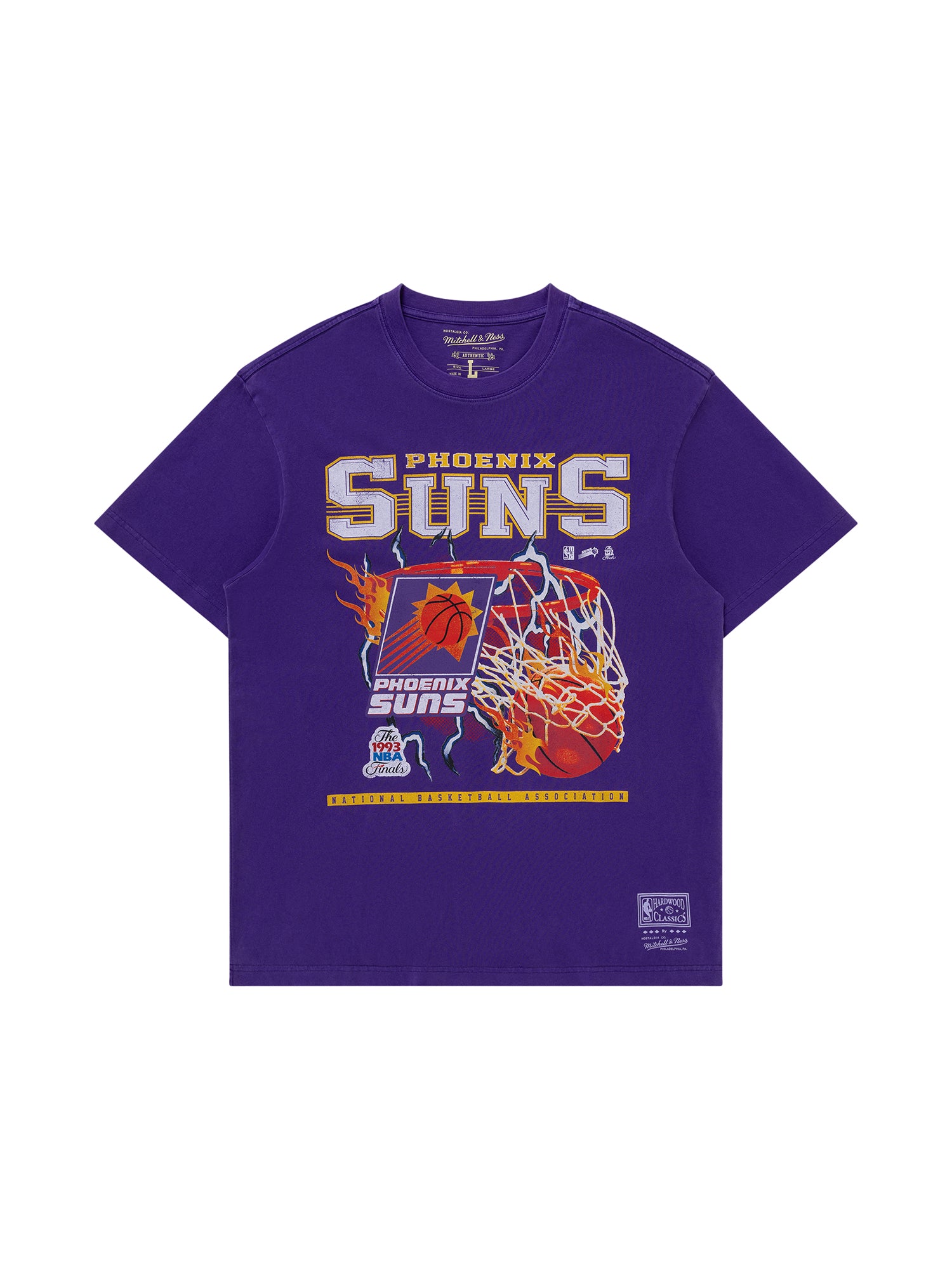 Phoenix Suns Mitchell & Ness NBA Lightning Hoop Vintage T-Shirt - Purple