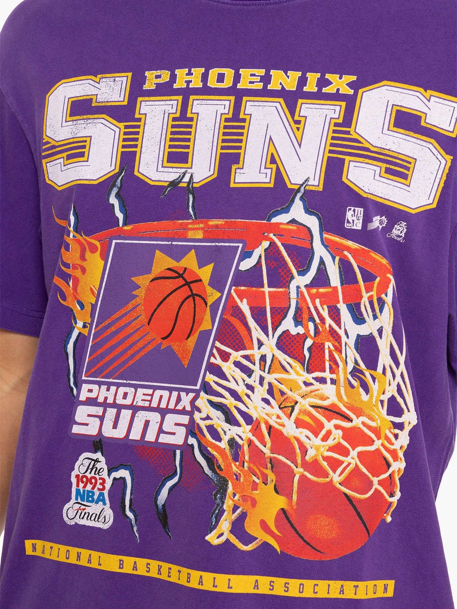 Phoenix Suns Mitchell & Ness NBA Lightning Hoop Vintage T-Shirt - Purple