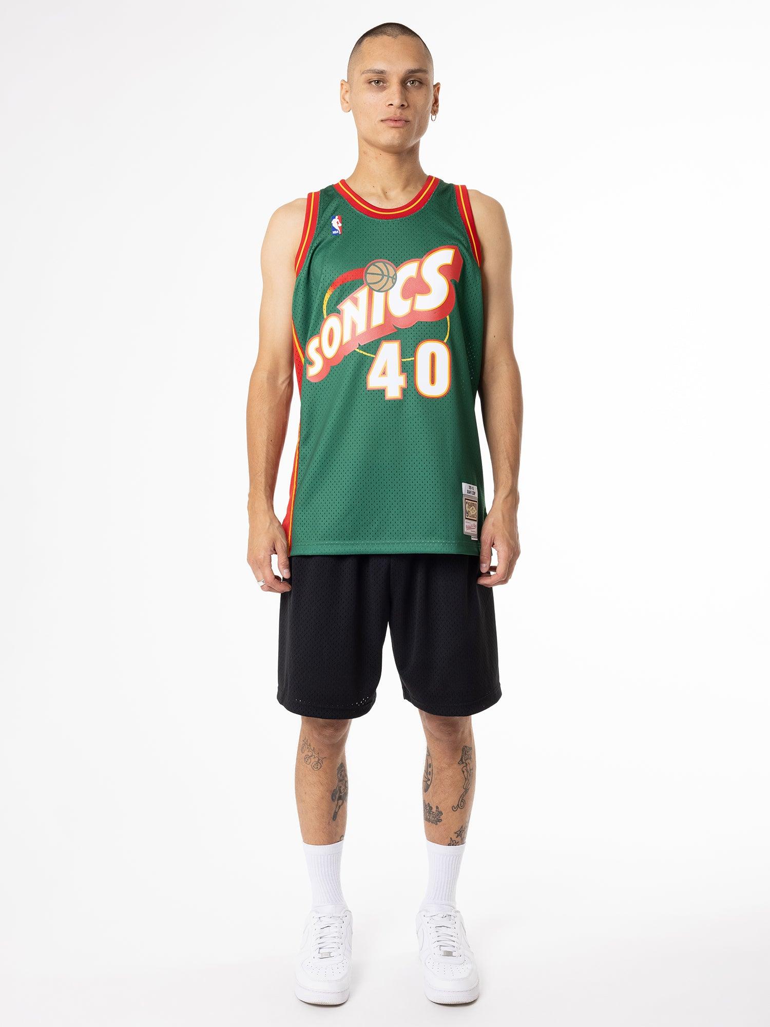 Shawn Kemp Seattle Supersonics Mitchell & Ness NBA 95-96 Swingman Jersey - Green