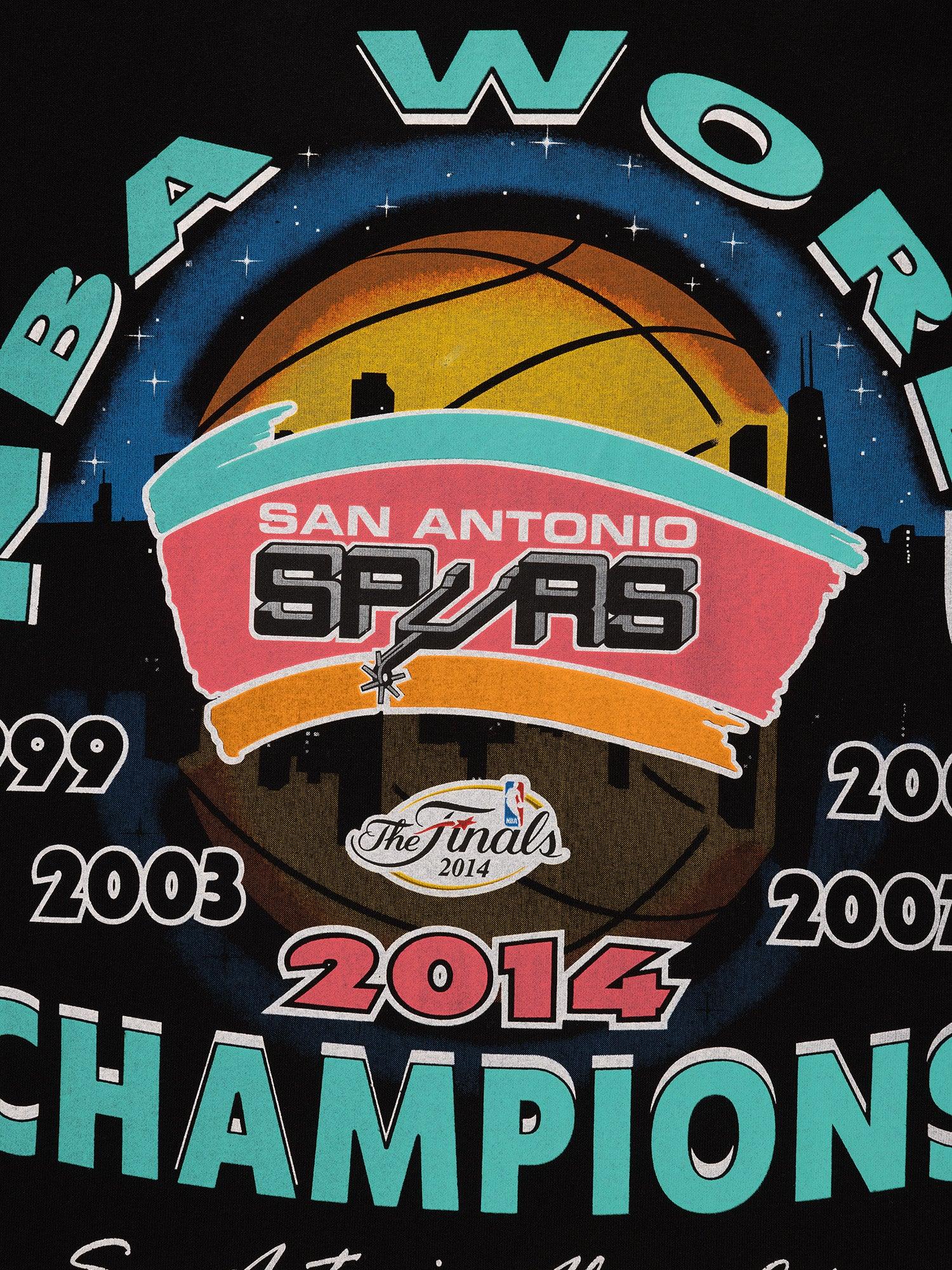 San Antonio Spurs Mitchell & Ness NBA 14 Champs Tour Vintage T-Shirt - Vintage Black