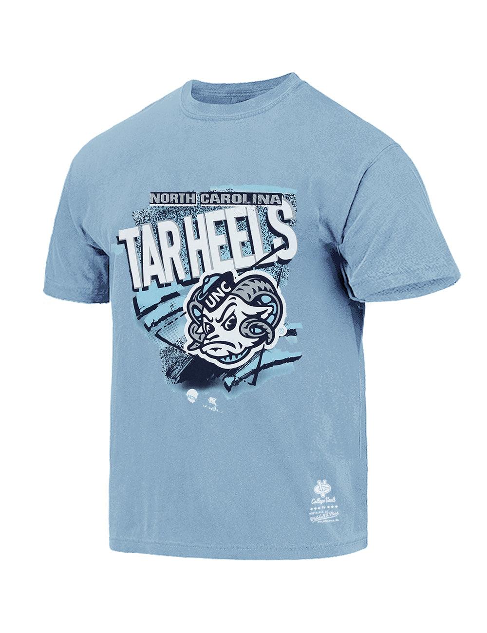 North Carolina Tar Heels Mitchell & Ness NCAA Abstract Vintage T-Shirt - Faded Blue