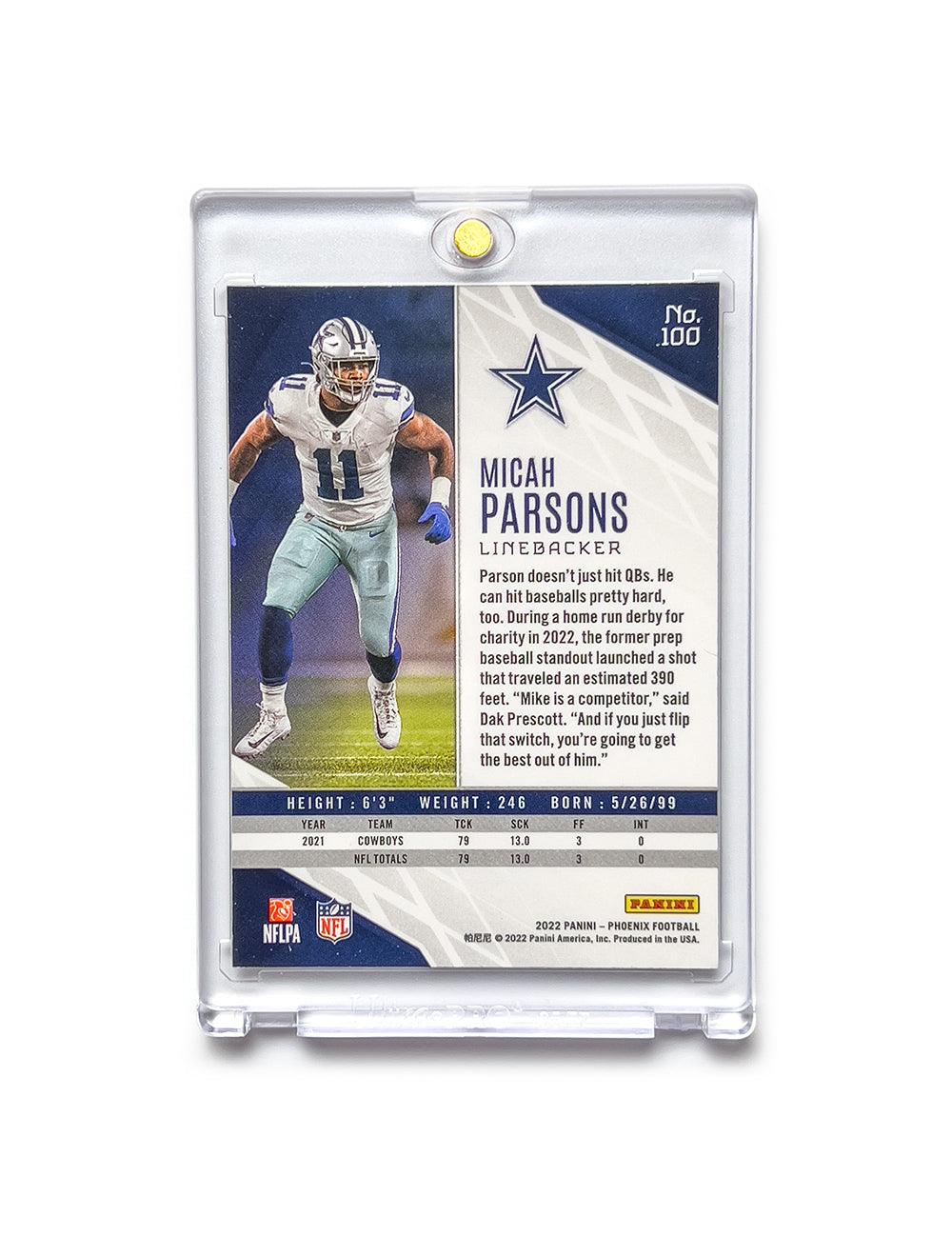 Micah Parsons Dallas Cowboys Panini NFL Phoenix Silver Lazer Card