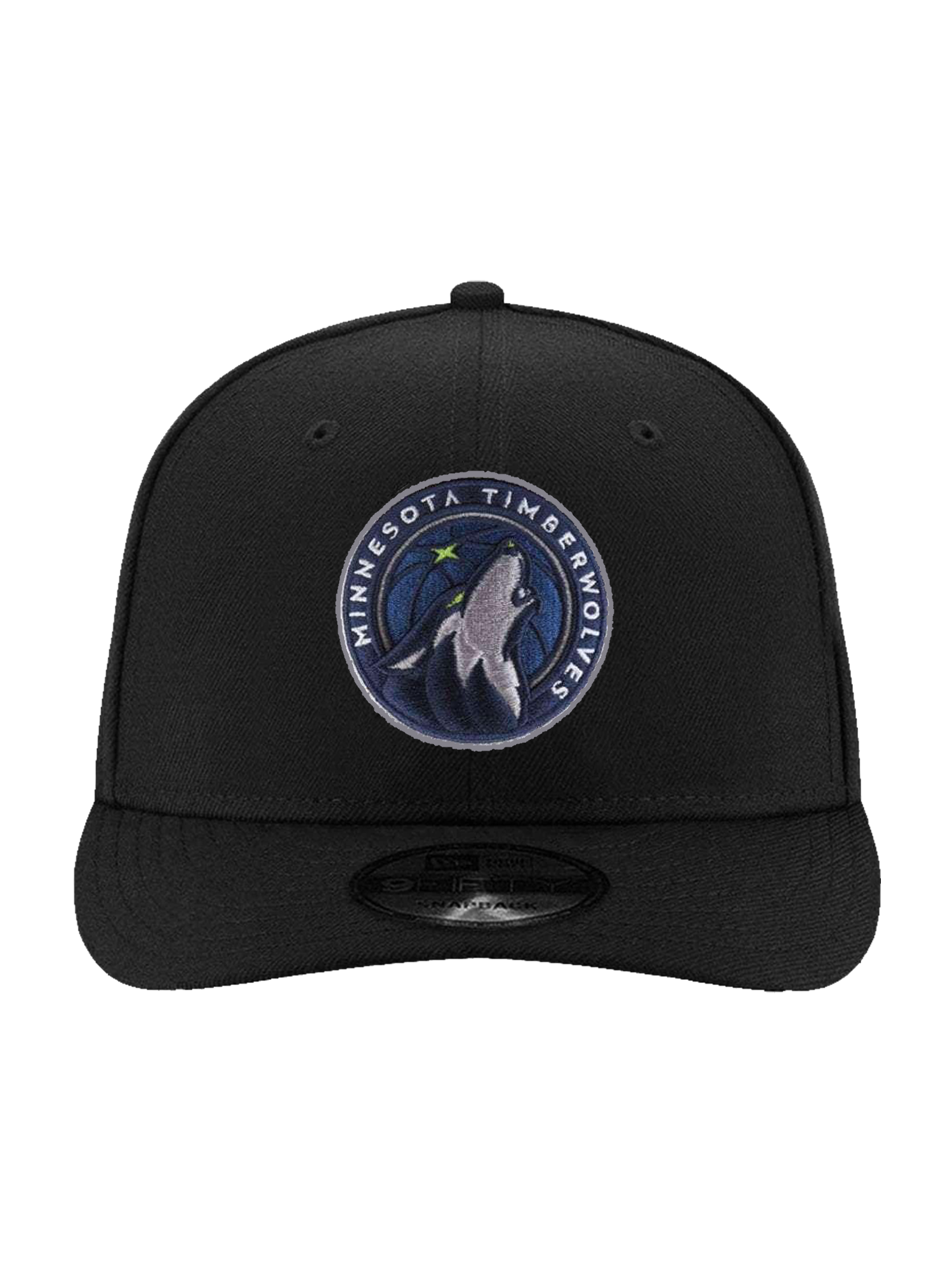 Minnesota Timberwolves New Era NBA Team 9FIFTY Pre-Curved Snapback Hat - Black