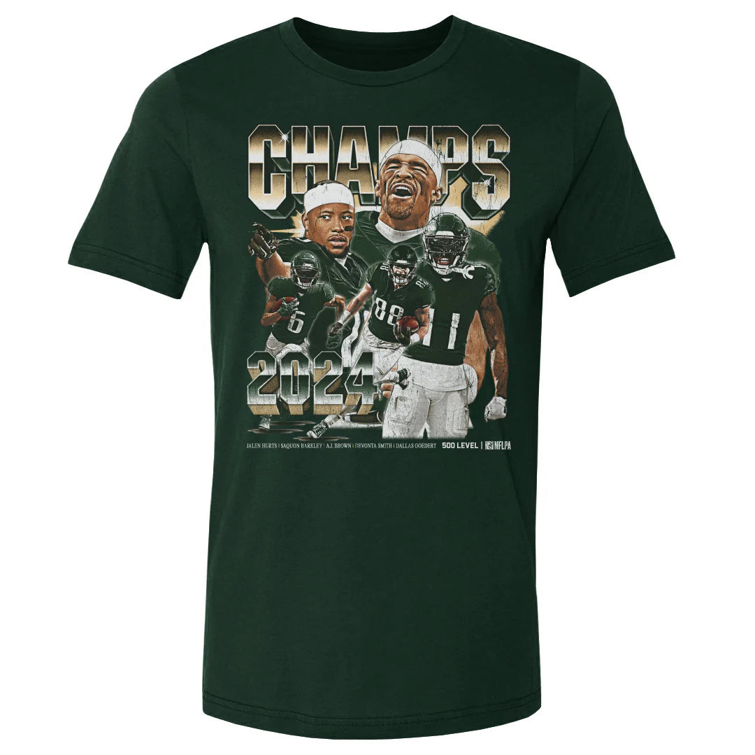 Philadelphia Eagles 500 Level NFL Super Bowl LIX Champs Homage T-Shirt - Green