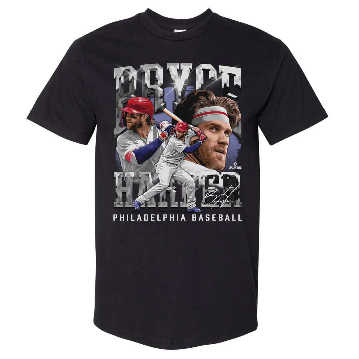 Bryce Harper Philadelphia Phillies 500 Level MLB Homage Heavyweight T-Shirt - Black