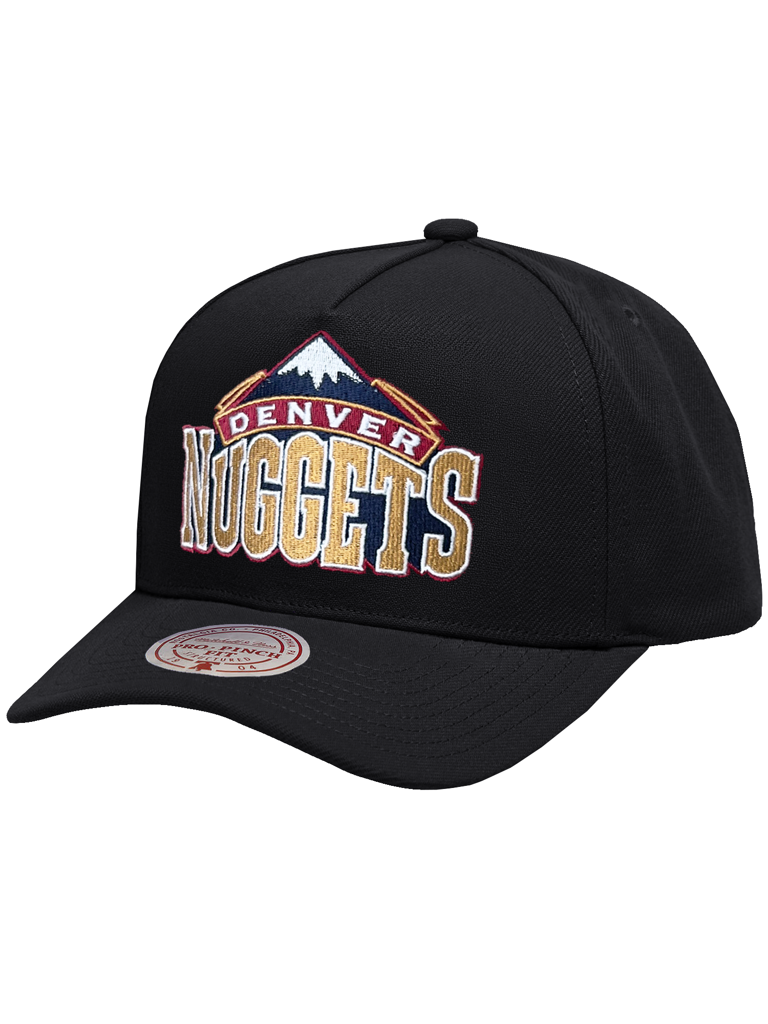 Denver Nuggets Mitchell & Ness NBA HWC Pro Pinch Snapback Hat - Black