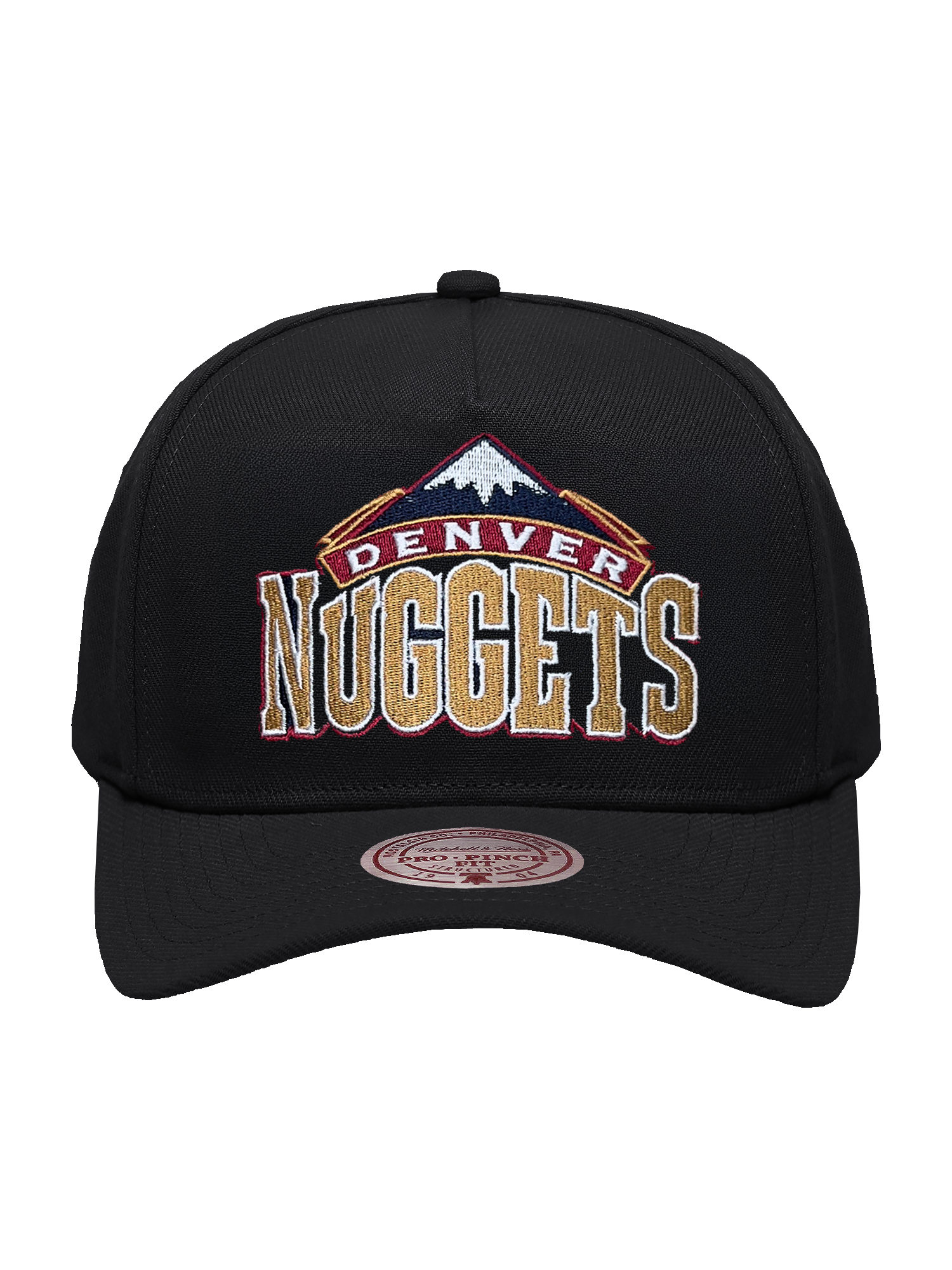 Denver Nuggets Mitchell & Ness NBA HWC Pro Pinch Snapback Hat - Black