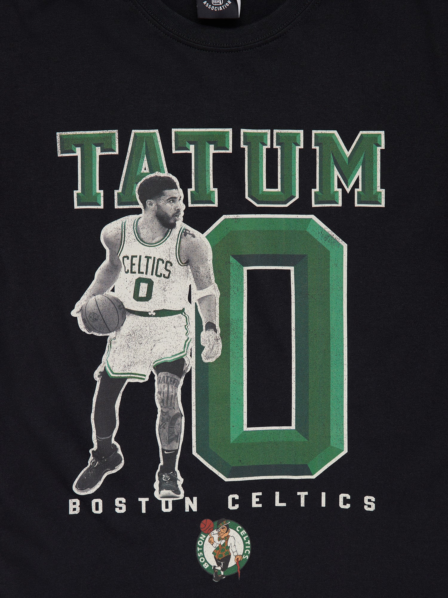 Youths Jayson Tatum Boston Celtics NBA Essentials Vintage T-Shirt - Black