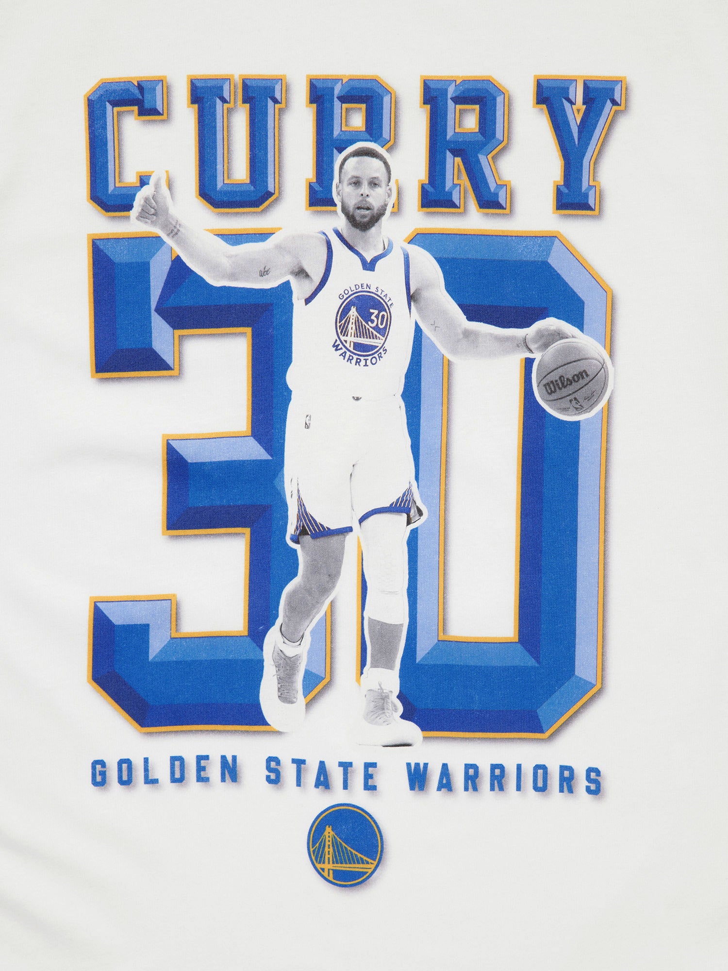 Youths Steph Curry Golden State Warriors NBA Essentials Vintage T-Shirt - White