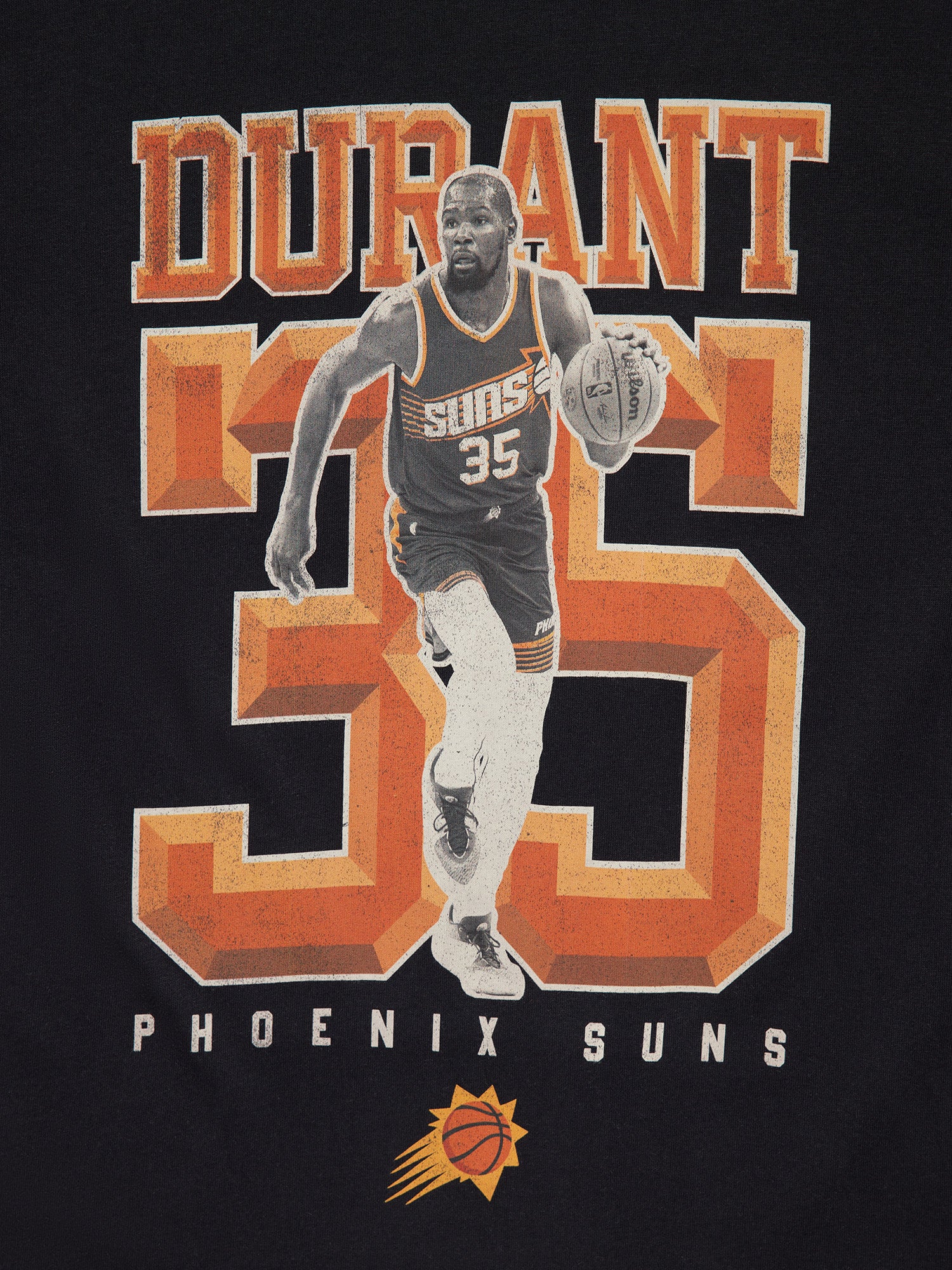 Youths Kevin Durant Phoenix Suns NBA Essentials Vintage T-Shirt - Black