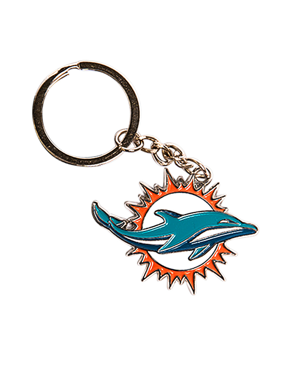 Miami Dolphins NFL Team Logo Steel Keyring