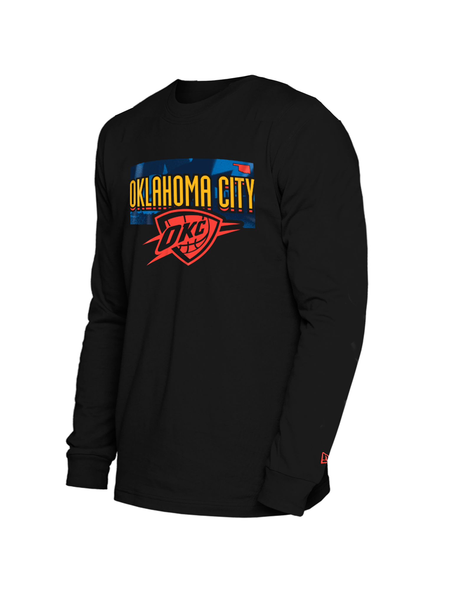 Oklahoma City Thunder New Era NBA 24-25 City Edition Long Sleeve T-Shirt - Black