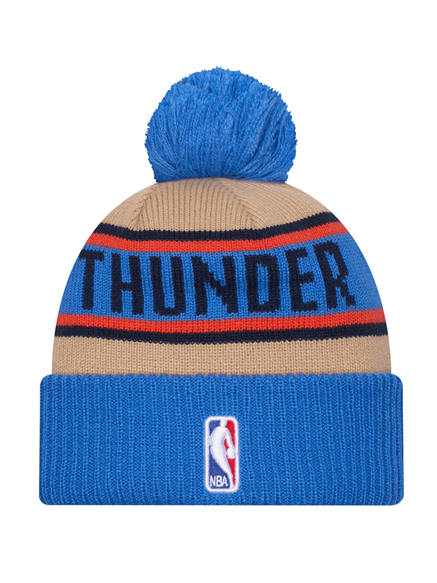 Oklahoma City Thunder New Era NBA 24 Draft Knit Beanie - Tan