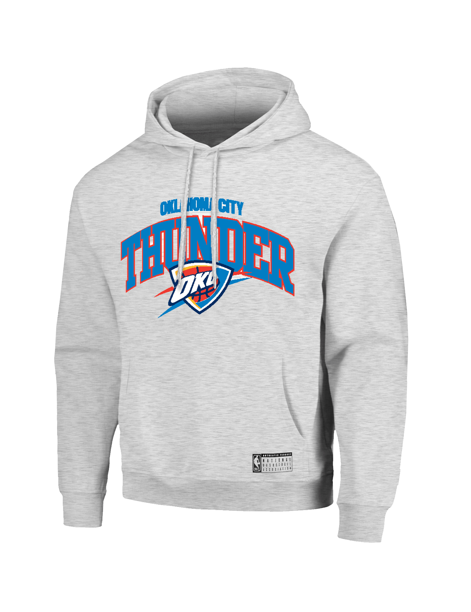 Oklahoma City Thunder NBA Team Arch Hoodie Jumper - Silver Marle