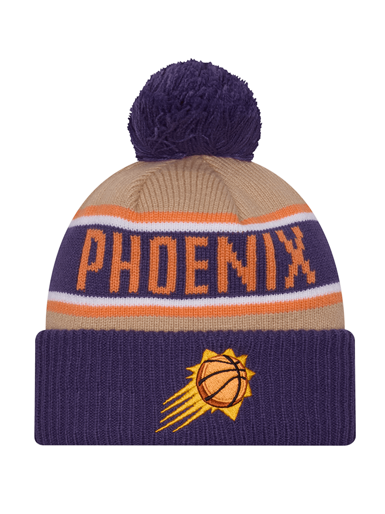 Phoenix Suns New Era NBA 24 Draft Knit Beanie - Tan