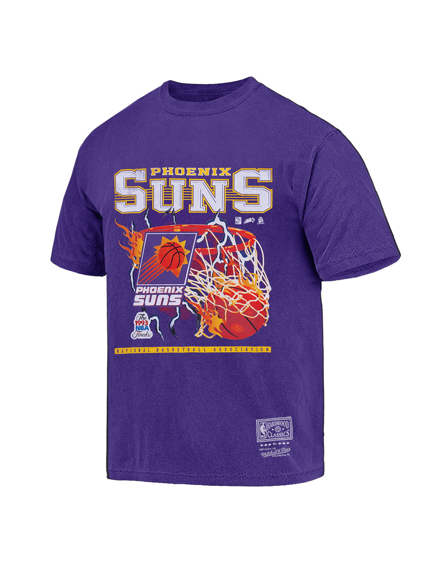 Phoenix Suns Mitchell & Ness NBA Lightning Hoop Vintage T-Shirt - Purple