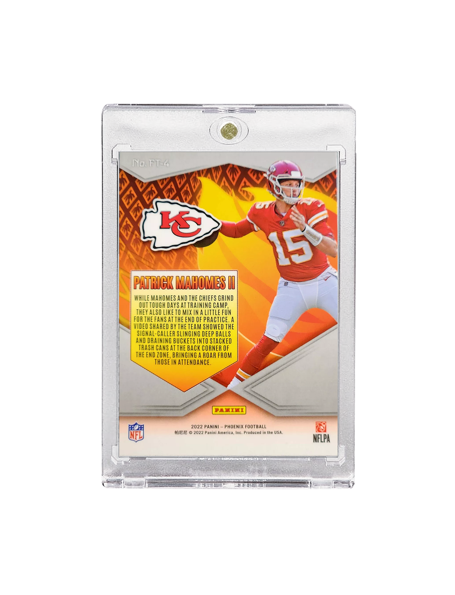 Patrick Mahomes Kansas City Chiefs Panini NFL Phoenix Flame Throwers Silver Card