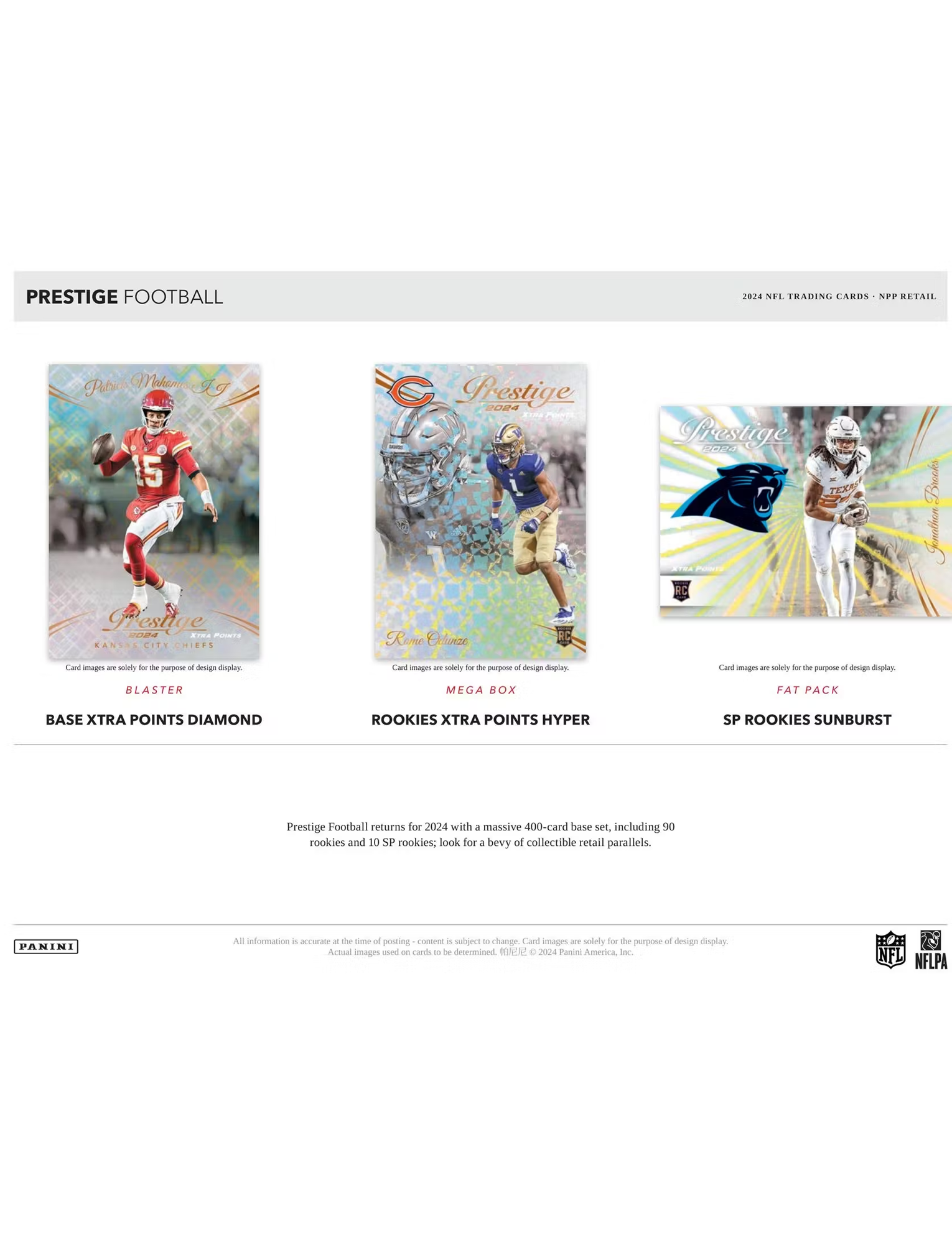 2024 Panini NFL Prestige Football Trading Card Blaster Box