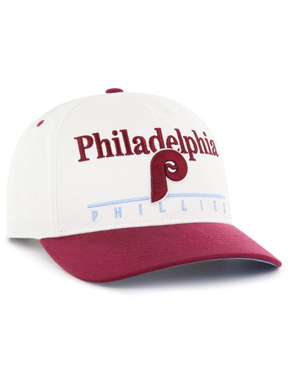 Philadelphia Phillies '47 MLB Cooperstown Hitch Pre-Curved Snapback Hat - White