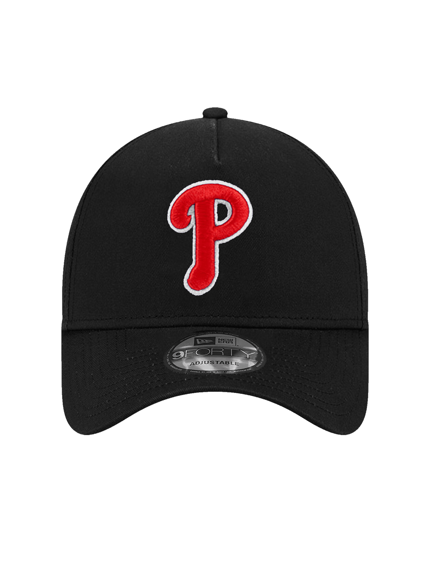 Philadelphia Phillies New Era MLB Team 9FORTY A-Frame Snapback Hat - Black